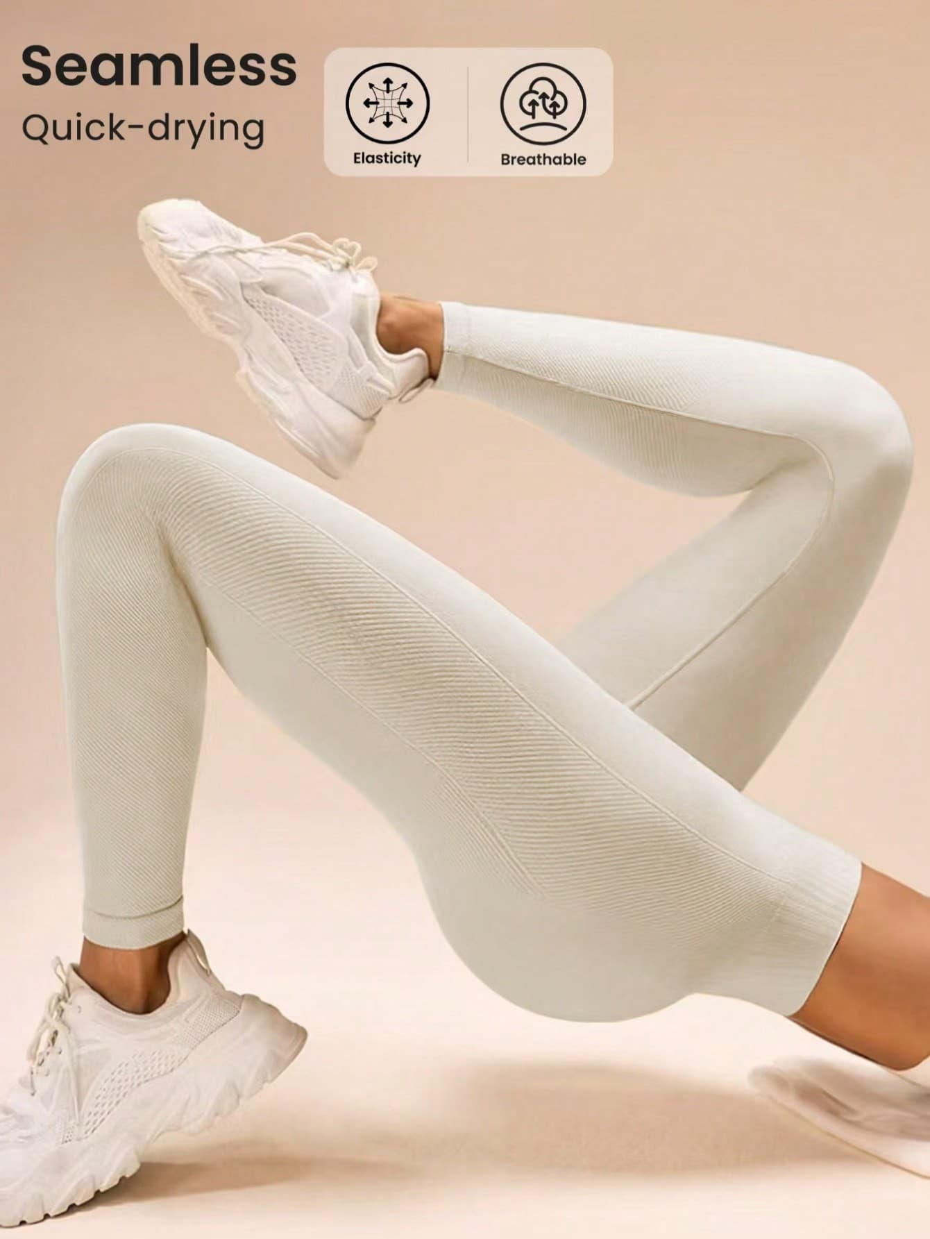 SHEIN Sports Women Plain High Waist Casual Workout Leggings Yoga Pants