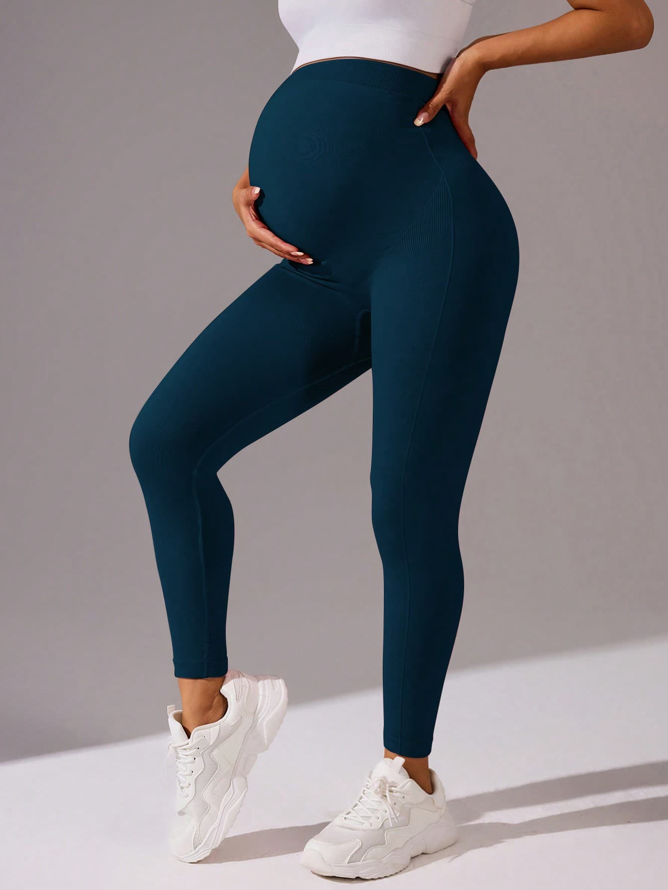 SHEIN Seamless Maternity Leggings/High Waist Shaping/High Capacity Bump Support