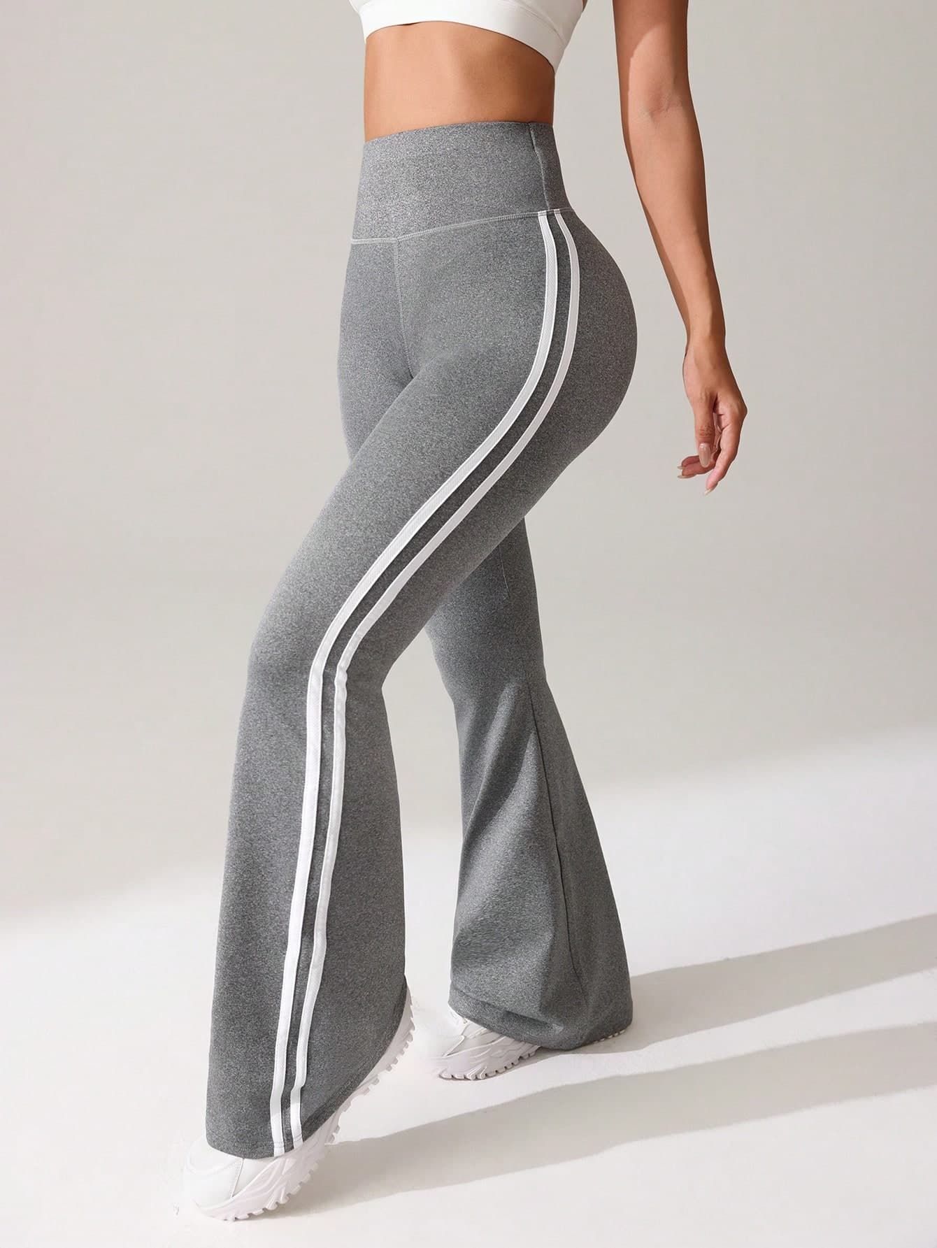 Eassivo Eassivo Women's High Waist Striped Wide Leg Casual Sports Pants