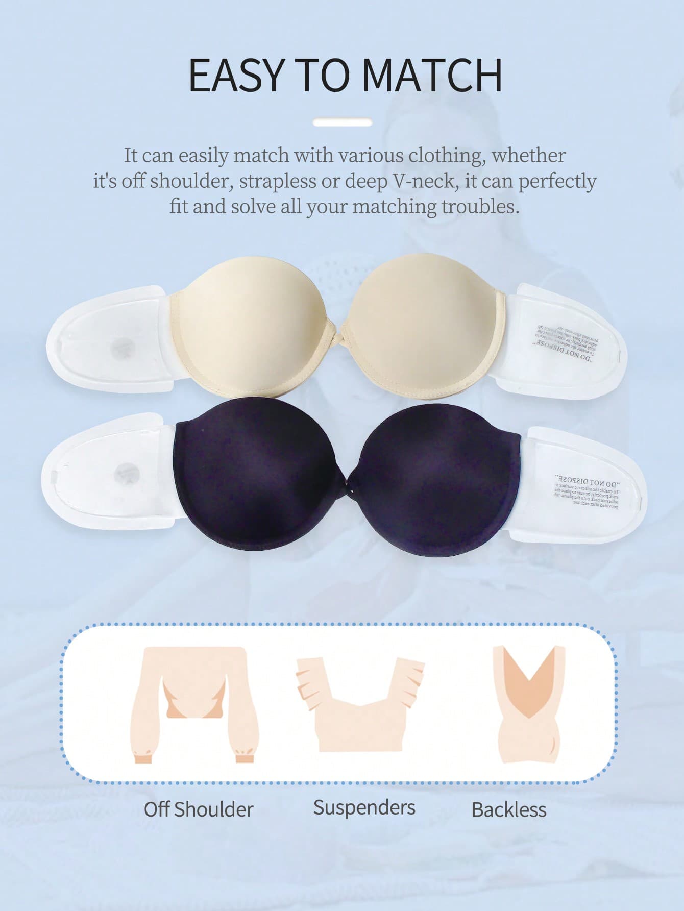 2 Pieces Women Front-Buckle Seamless Bras Set
