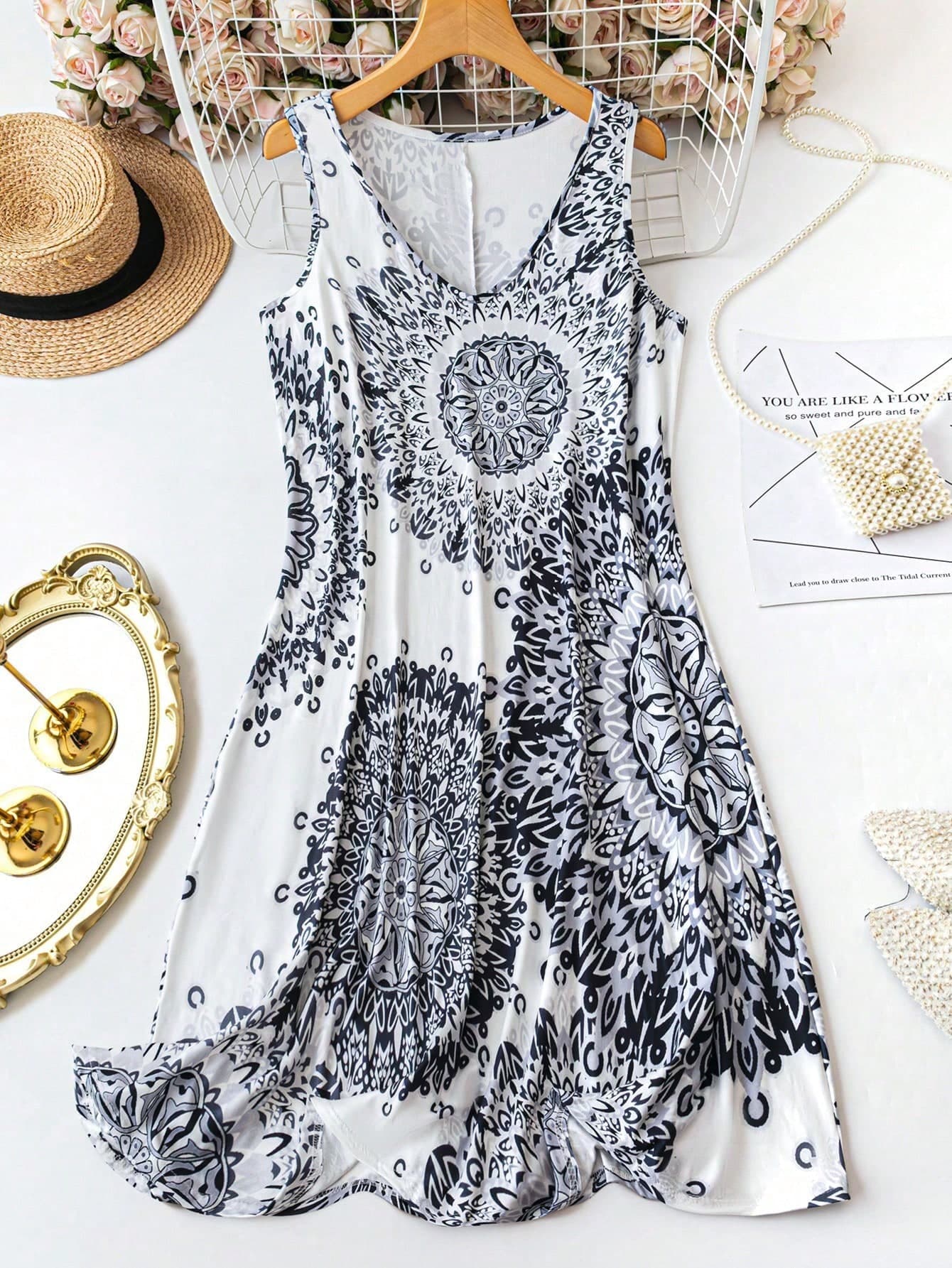 SHEIN LUNE Plus Size Summer Minimalist Casual Everyday Dress