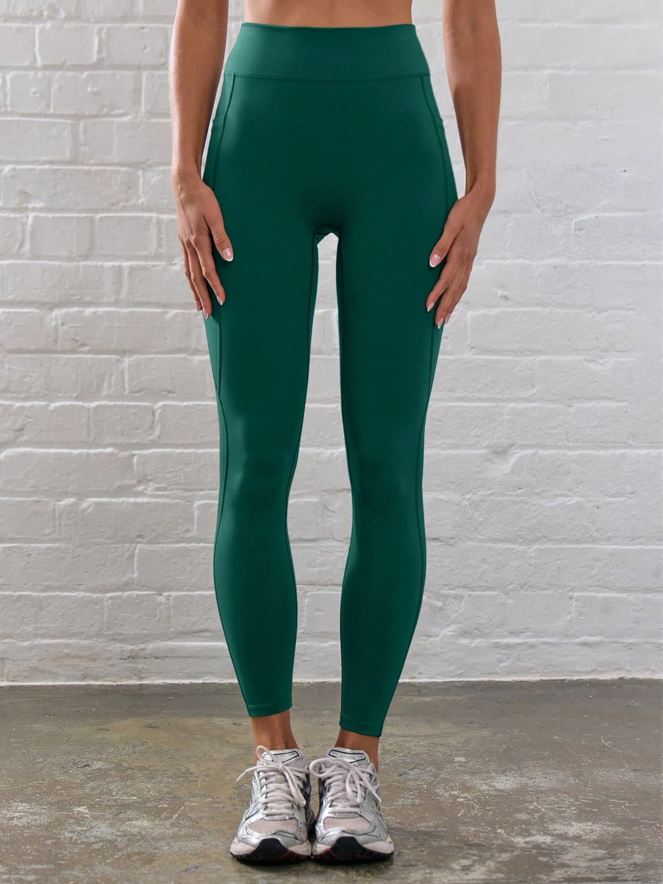Musera Sport Ribbed High Waist Seam Detail Contour Ankle Active-Wear Leggings, Padel, Tennis, Pickleball Gym Fitness Winter