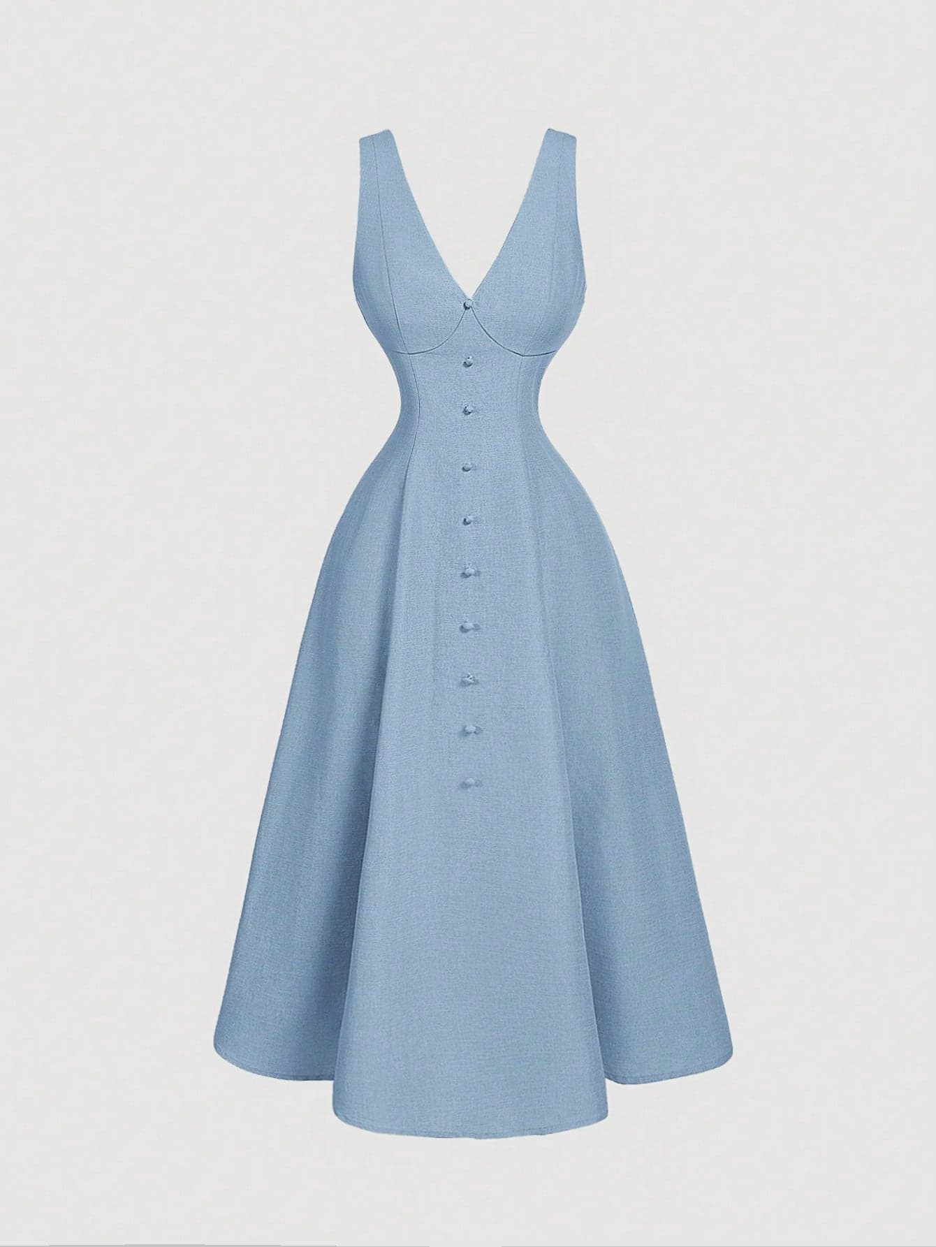 SHEIN MOD Women Linen Color Sleeveless Cinched Waist Casual Dress, Summer,Pastel Dresses For Women