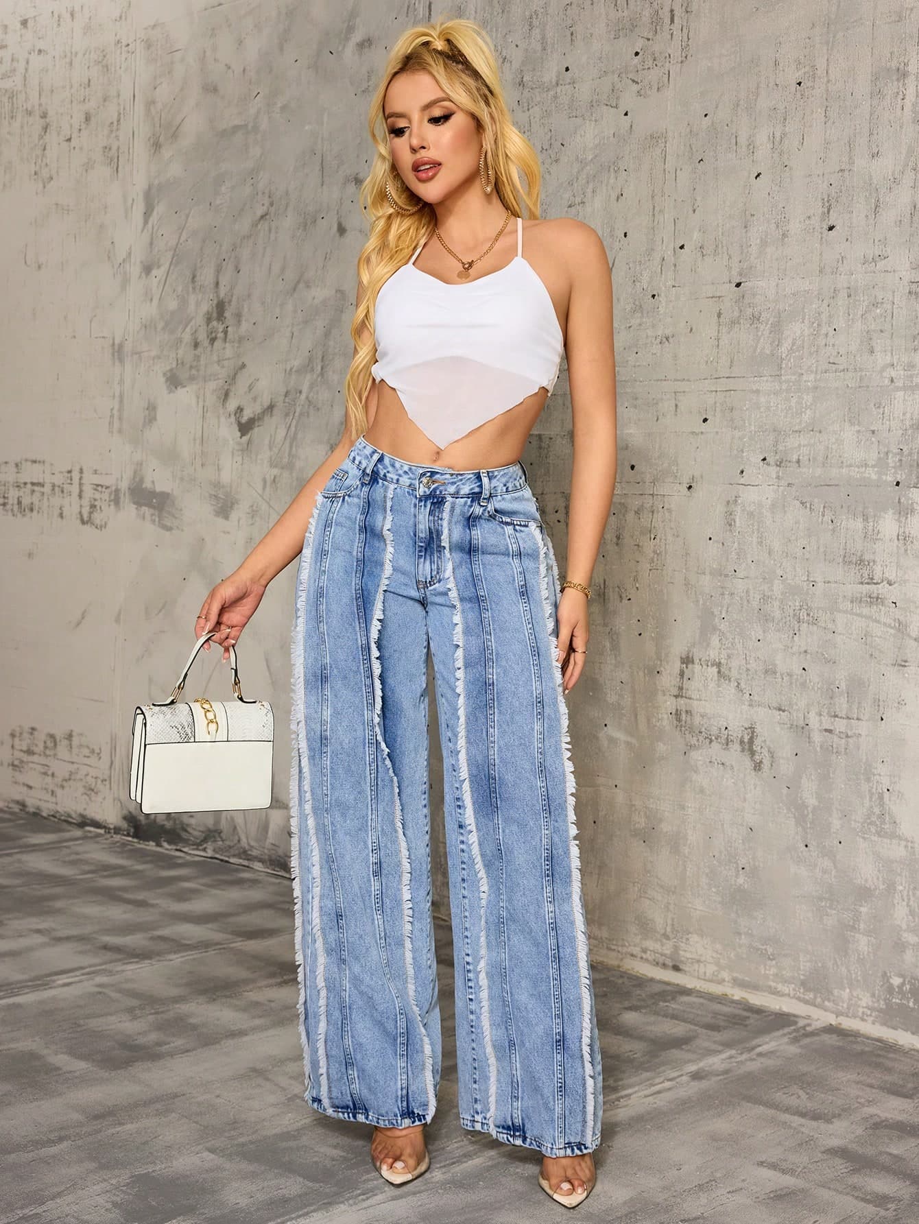 SHEIN SXY Women's Casual Loose Wide Leg Jeans