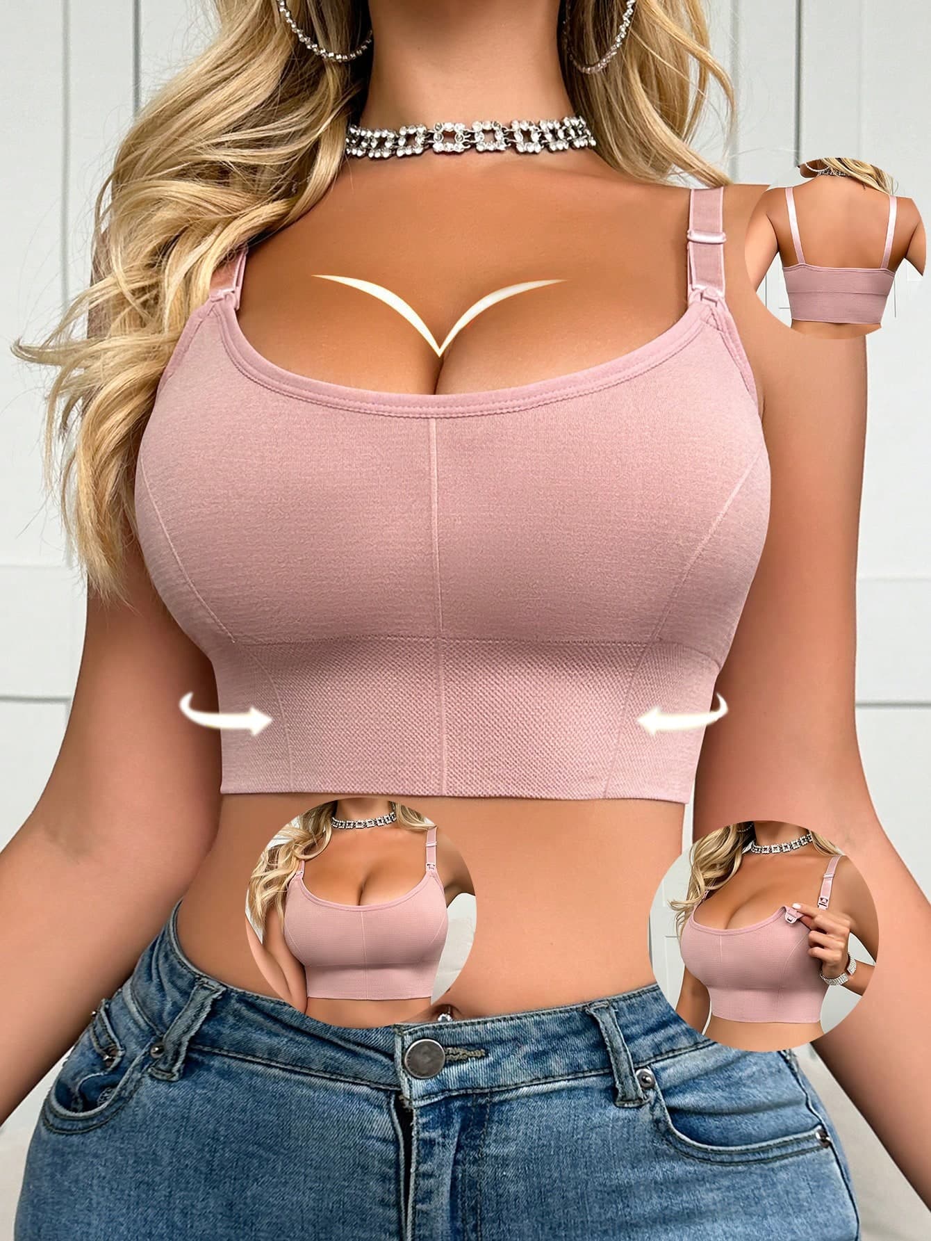 Moonlight&Mama 1pc Solid Color Maternity Camisole, Minimalist & Fashionable, Suitable For Summer