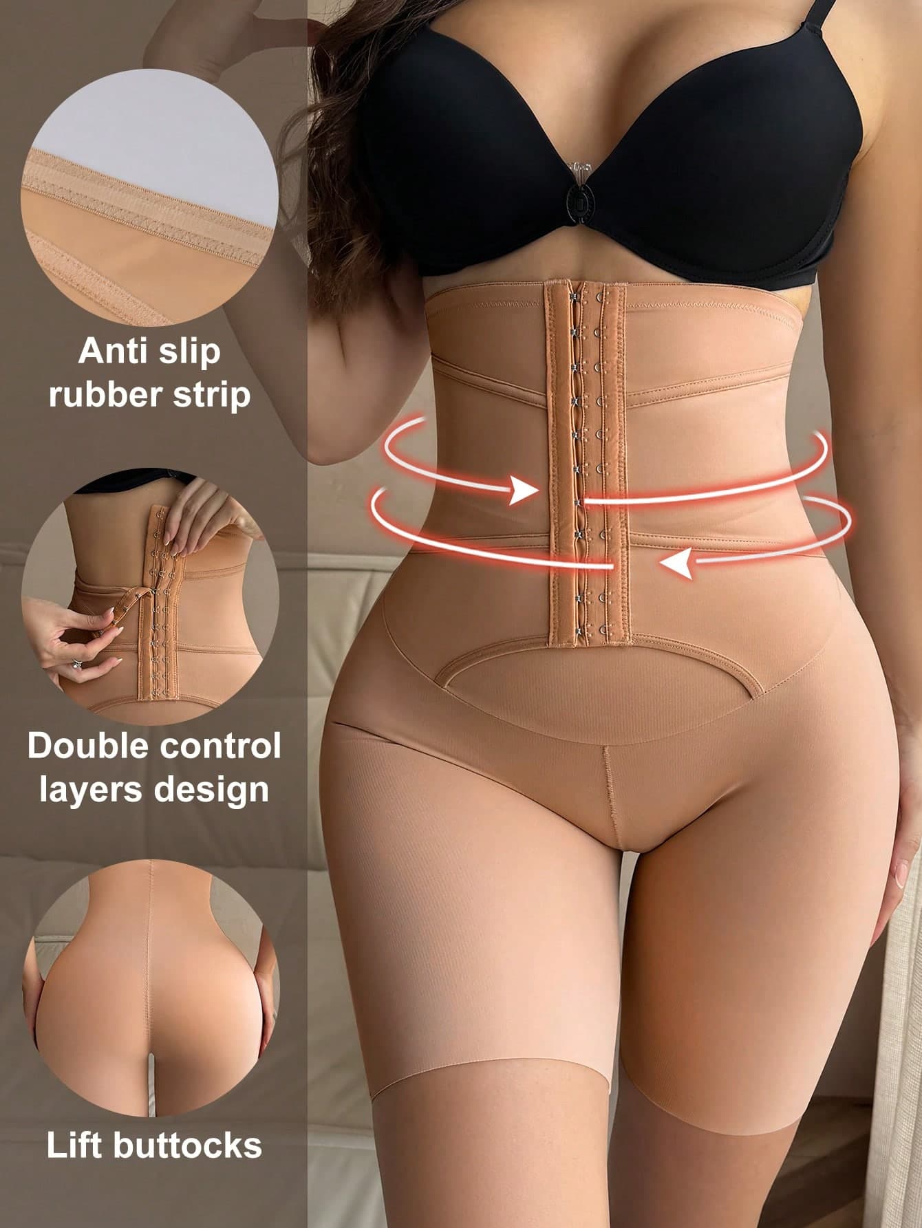 SHEIN Women's Slimming Body Shaper Pants, Figure Sculpting, High Waist, Tummy Control