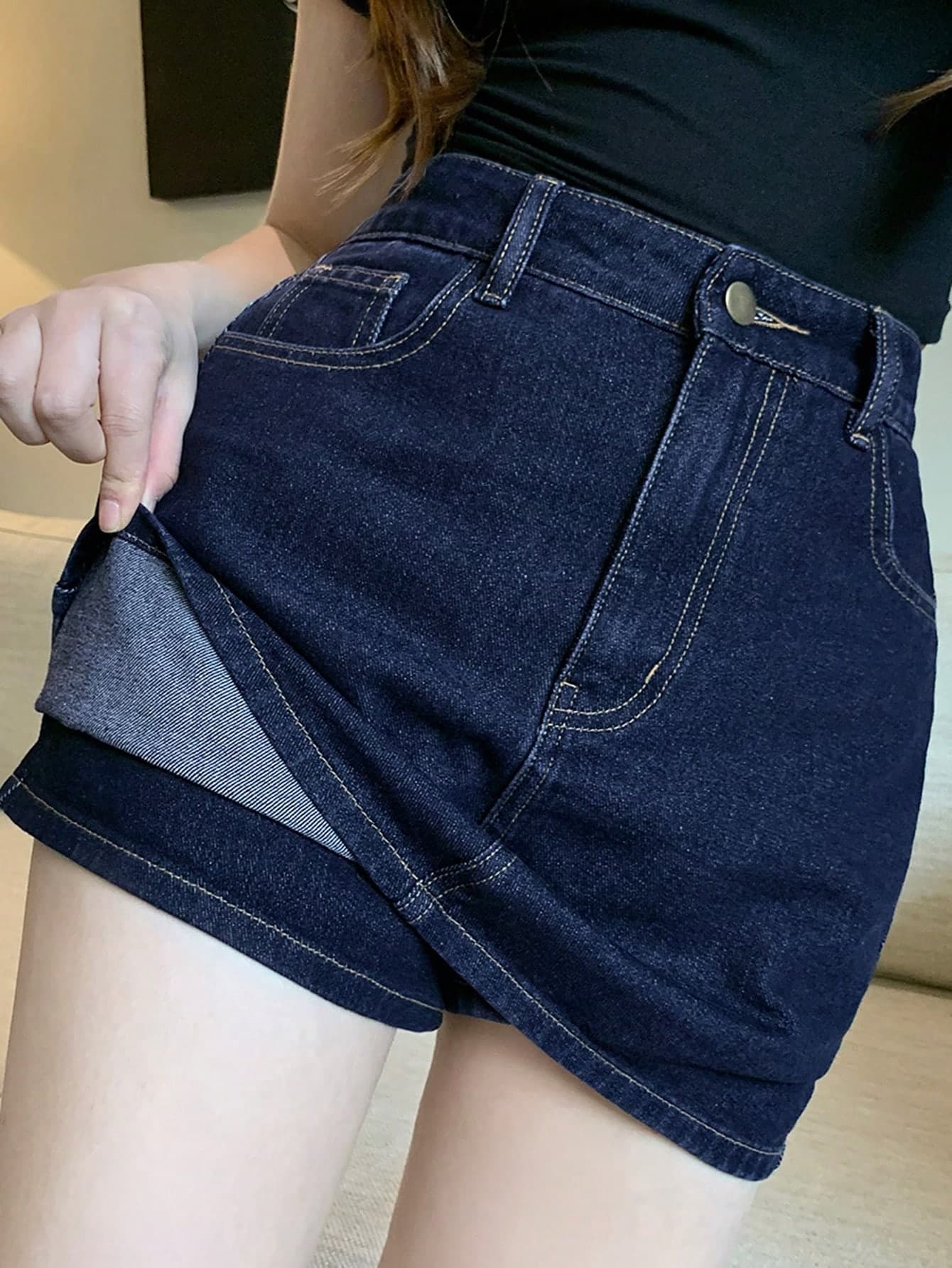 DAZY Natural Denim Casual Skirt For Women, Suitable For Summer Beach/Sports/Leisure Jeans Skirt
