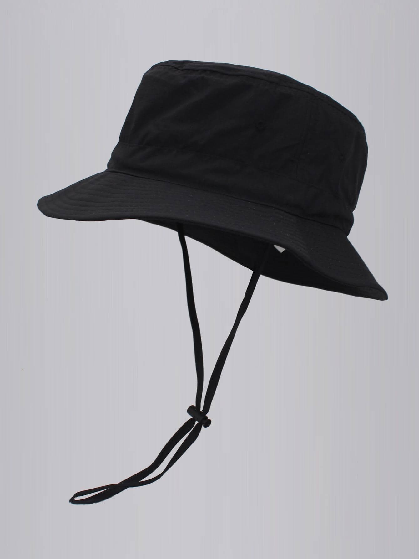 Men Solid Drawstring Decor Bucket Hat For Daily Life And Outdoor Casual Men's Sun Hat Summer Hat, Suitable For Summer Outdoor Activities Such As Hiking And Fishing