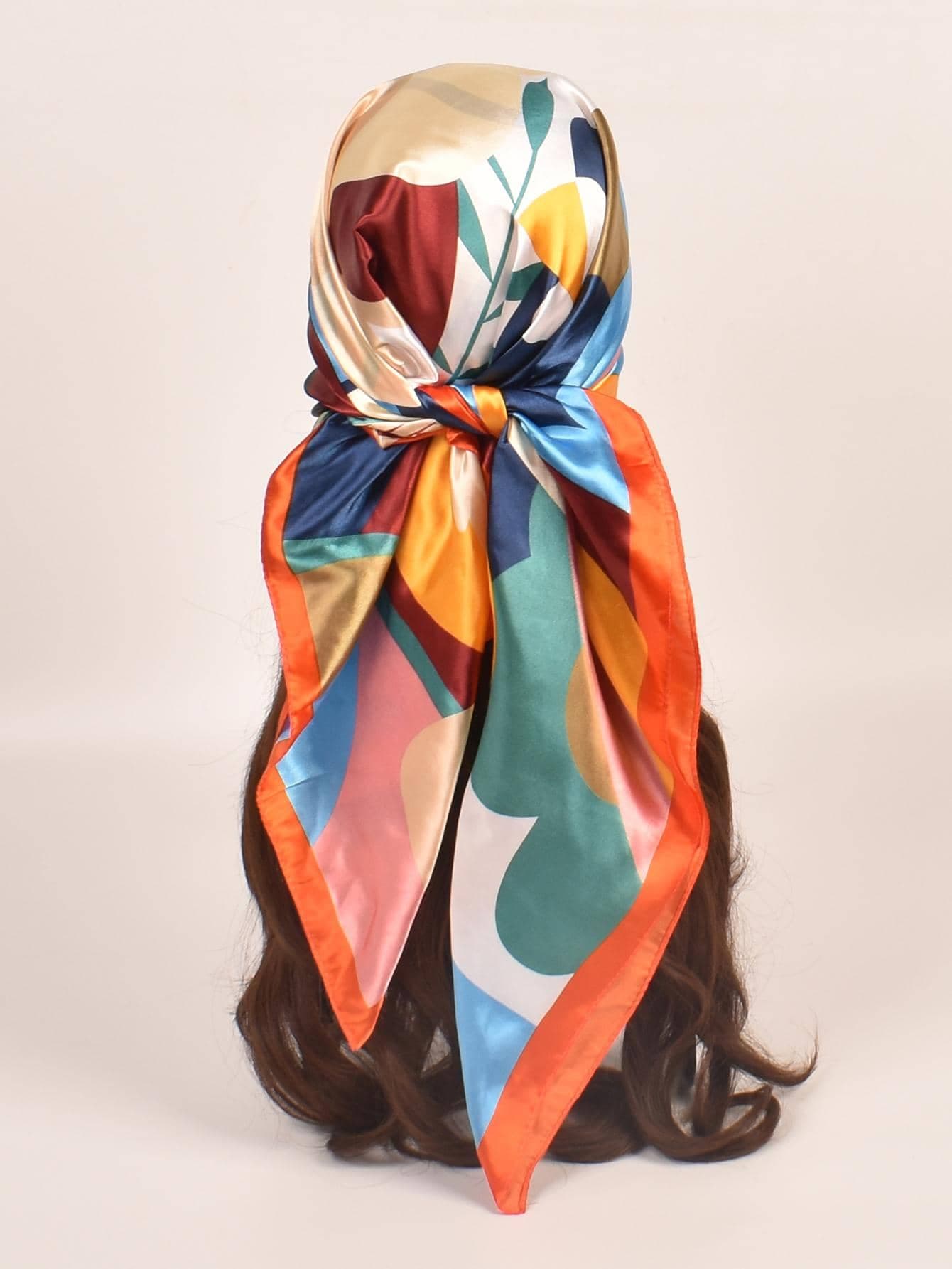 1pc Women Floral Pattern Fashionable Bandana For Daily Life Elegant Square Scarf,Hair Band,Head Band Ideal For Dressing Up Your Look