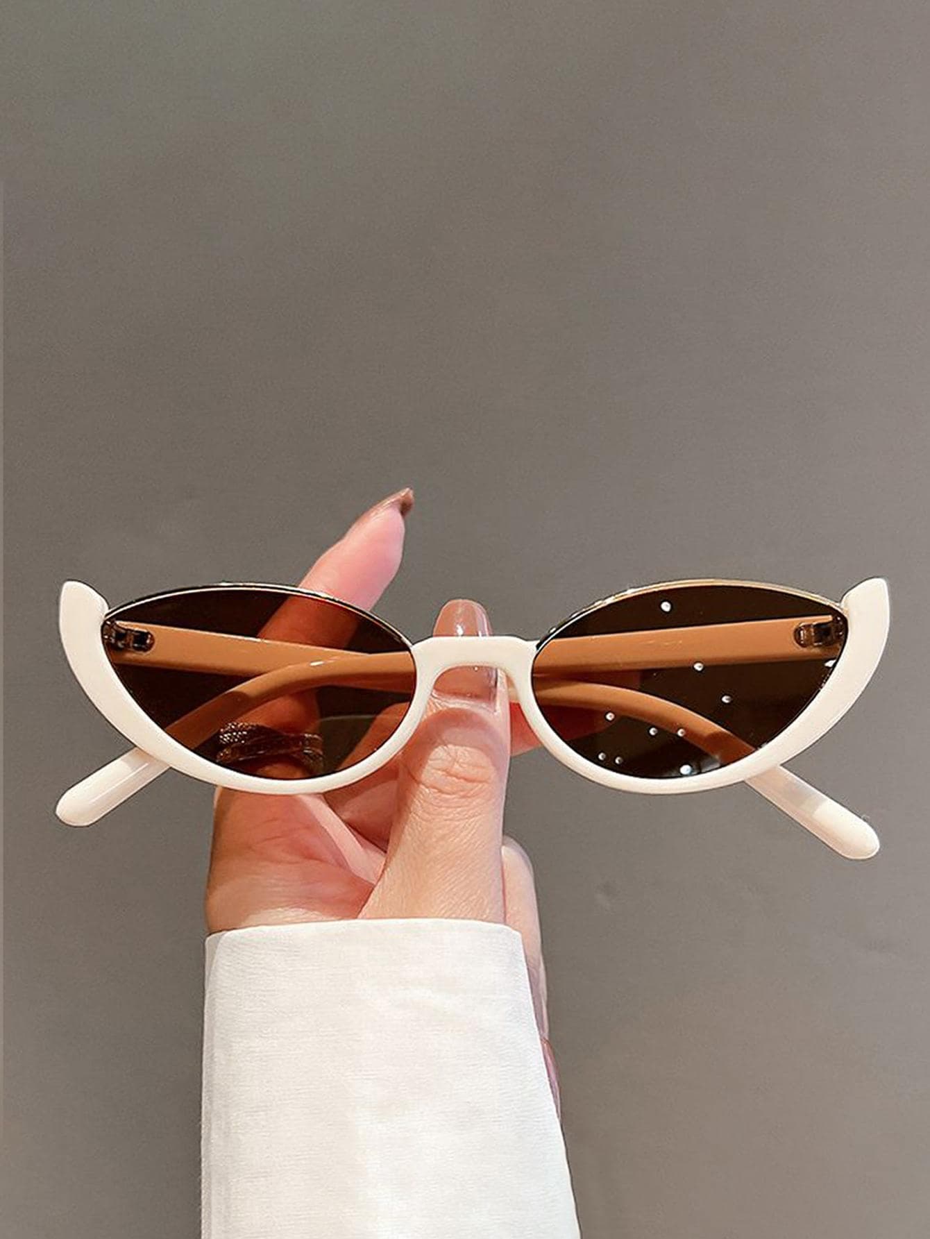 1 Pair Women's Cat Eye Fashion Glasses, Suitable As Decoration, Street Style, Beach Accessory, Ideal For Women's Autumn/Winter Outfits, Business Casual, Gifts, Y2K Music Festivals, Summer Beach Vacations, Outdoor Travel, College Style, Back To School Season