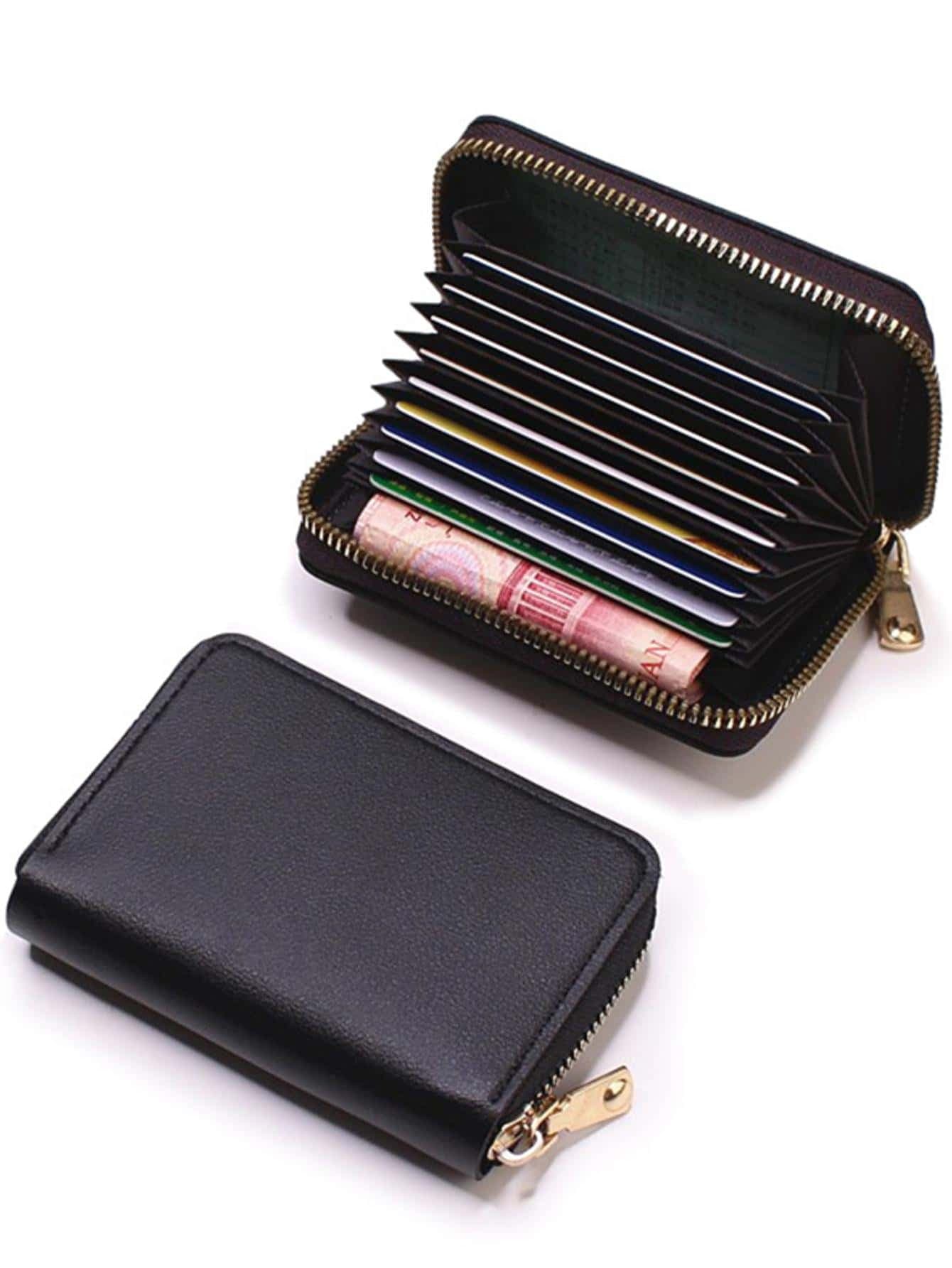 Women's Mini Card Holder Wallet, Accordion Zipper Credit Card Sleeve, PU Small Coin Purse, Multi-Pocket Wallet, Cash Organizer, Women's Gift
