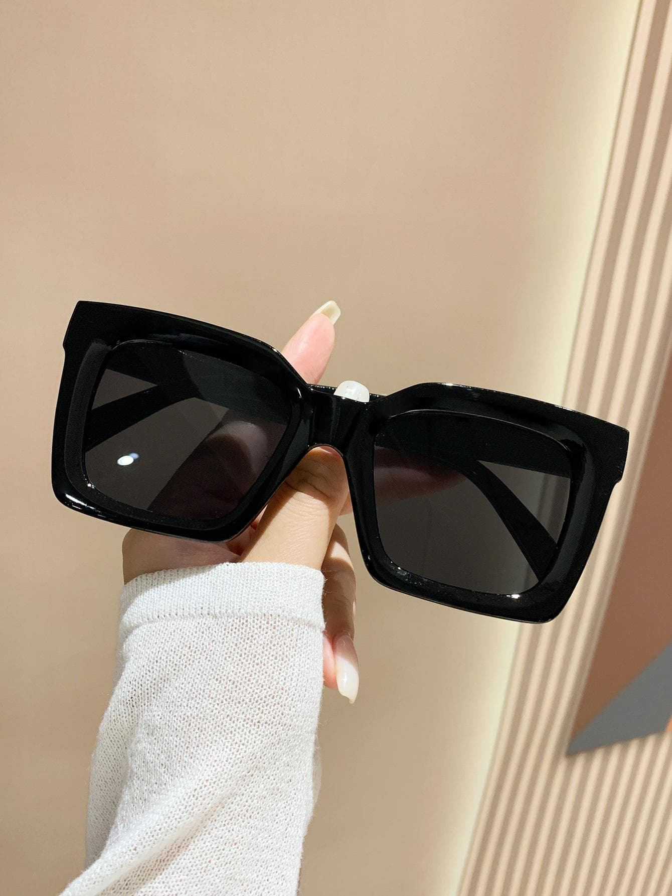 1 Pair Women's Square Summer Beach Fashion Glasses, Suitable For Sports, Travel, Electronic Music Festivals, Driving, Holiday Outfits