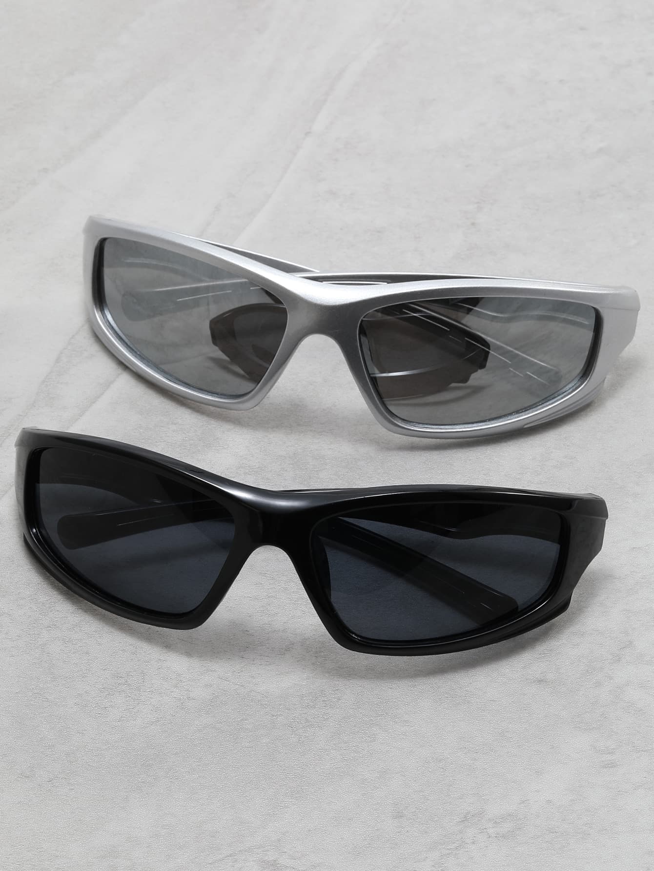 2pcs Wrap Decor Fashion Glasses Street Shades Accessories Beach Accessories Glasses Shades Looks Street Style And Suit For Sweater Jacket Sweatshirt Hoodie Leather Pants And Cargo Pants Tops Summer For Summer Beach Vacation, Outdoor, Travel