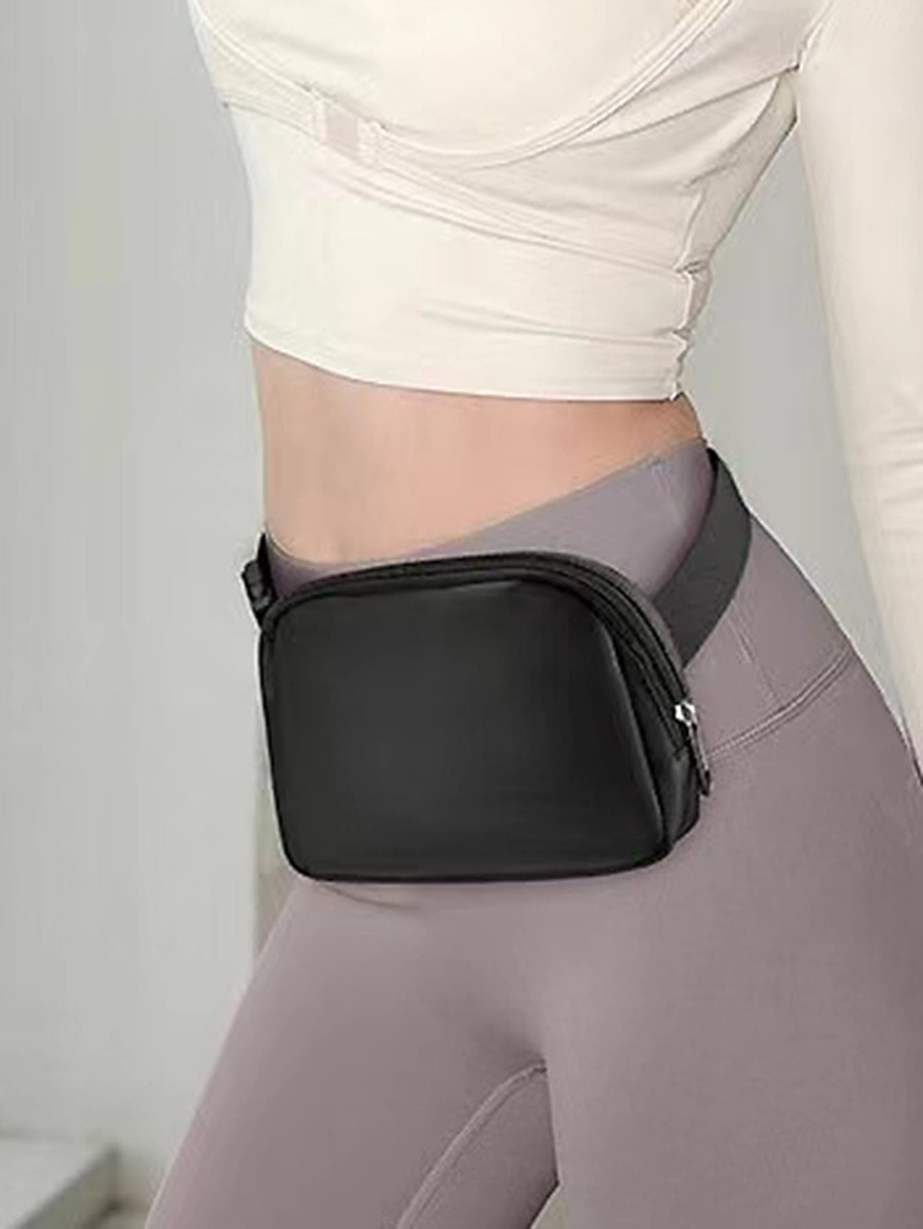 Black Waterproof Nylon Outdoor Sports Waist Bag