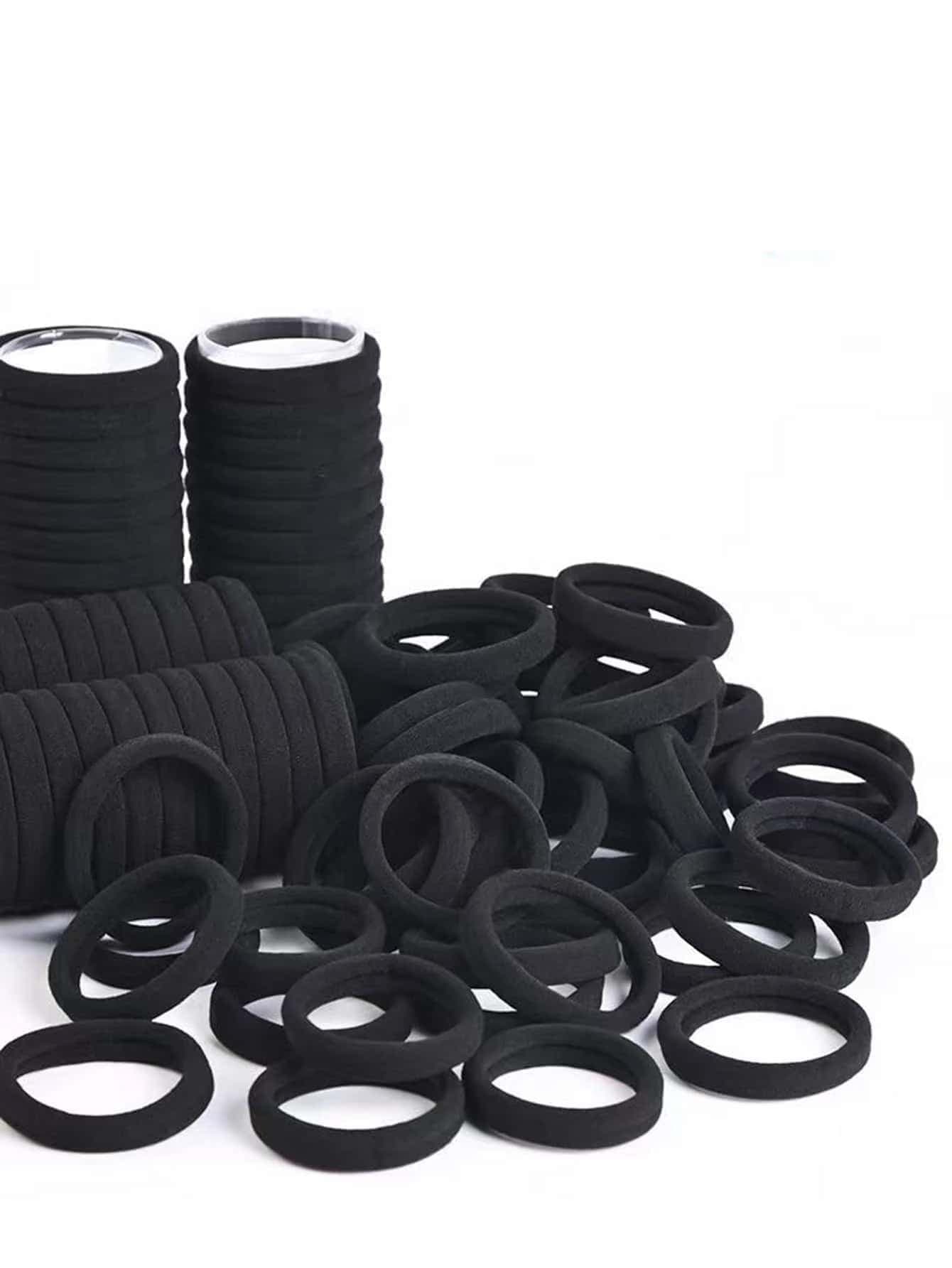 100pcs Simple Elastic Seamless Hair Ties For Women, Perfect For Daily Use Casual, Beauty, Hair Accessories