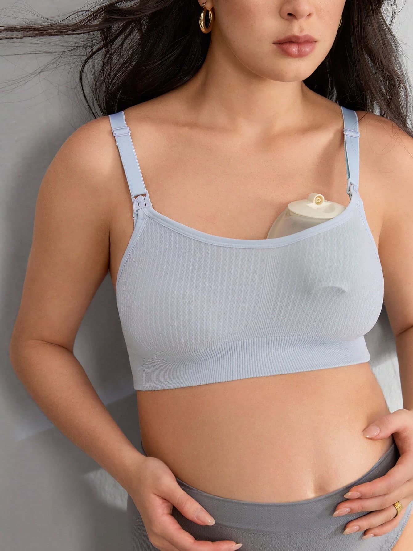 Moonlight&Mama Maternity Seamless Nursing Bra, Solid Color & Comfortable