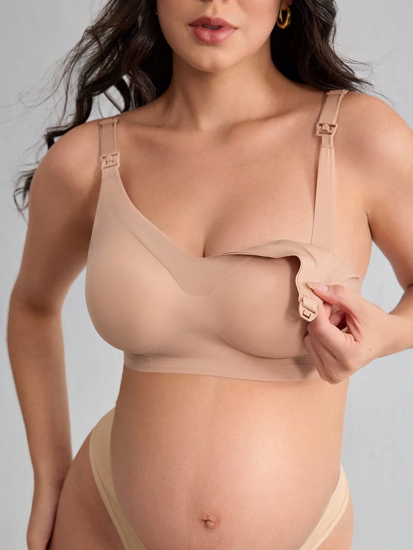 Moonlight&Mama Maternity Seamless Nursing Bra, Solid Color