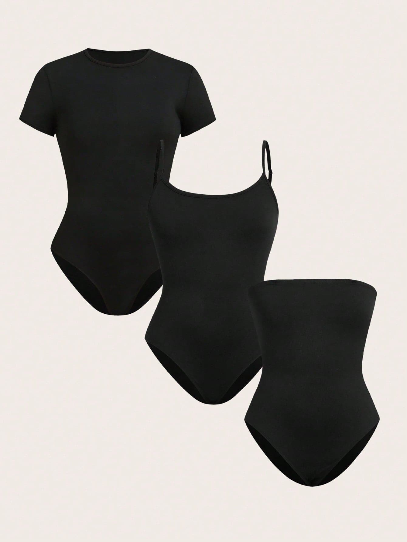 SHEIN Girlism Tween Girl 3 Pieces Set: Short Sleeve Camisole & Shorts