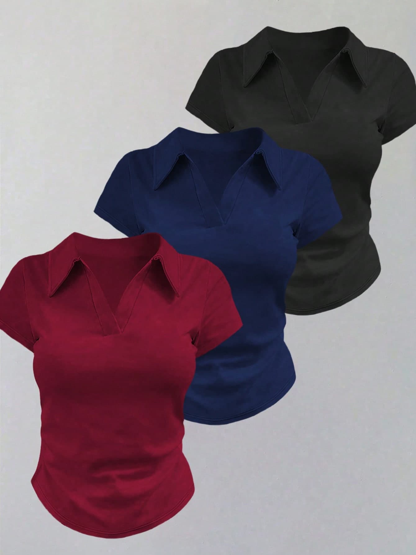Lalippa Women's Casual Solid Color Short Sleeve T-Shirt, Versatile For Summer