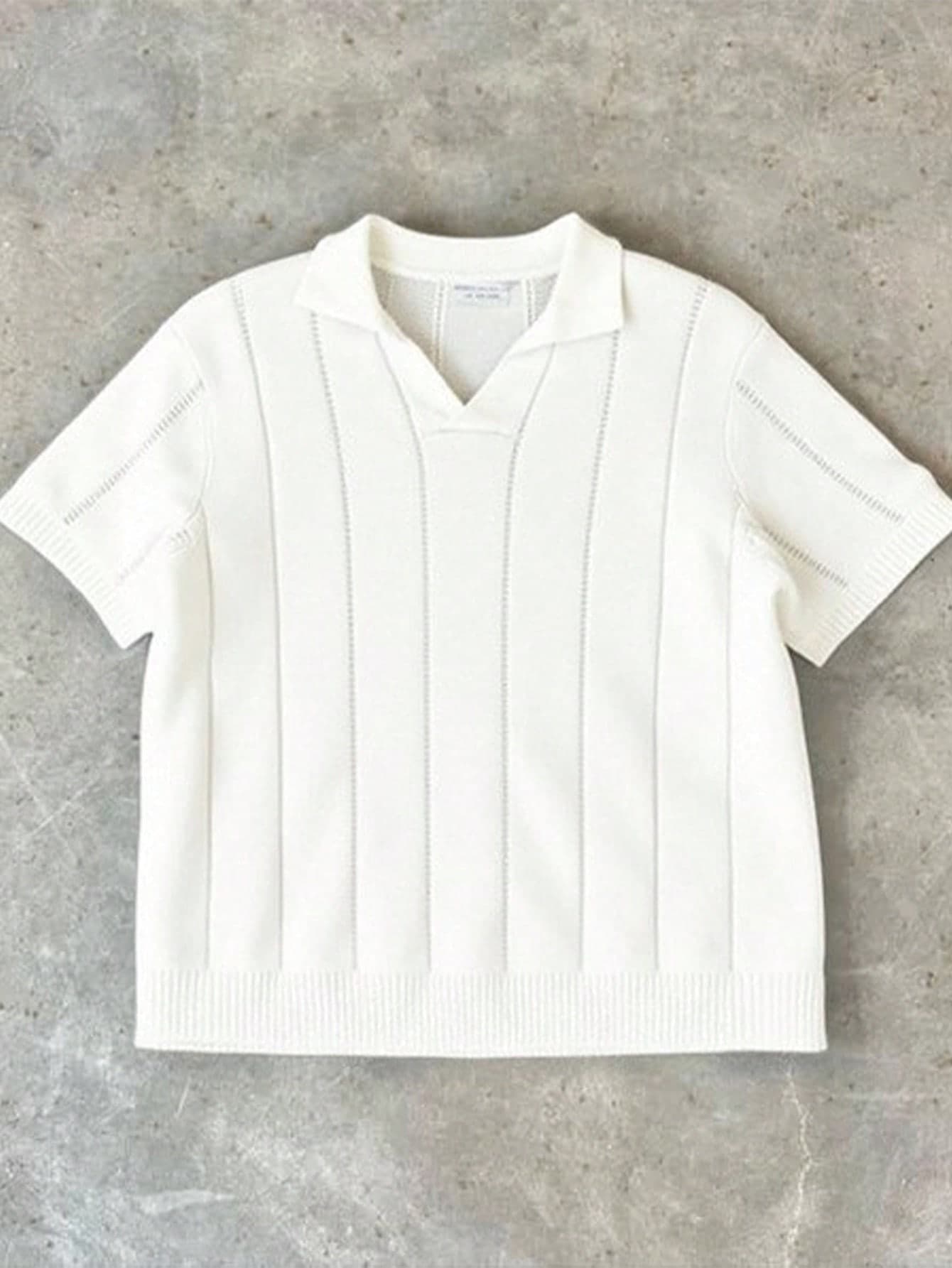SHEIN Bolty Teen Boys' Casual Street Style Textured Polo Shirt With Turndown Collar,Comfortable Summer Graduation Outfit For School,Commute,Daily & Sports
