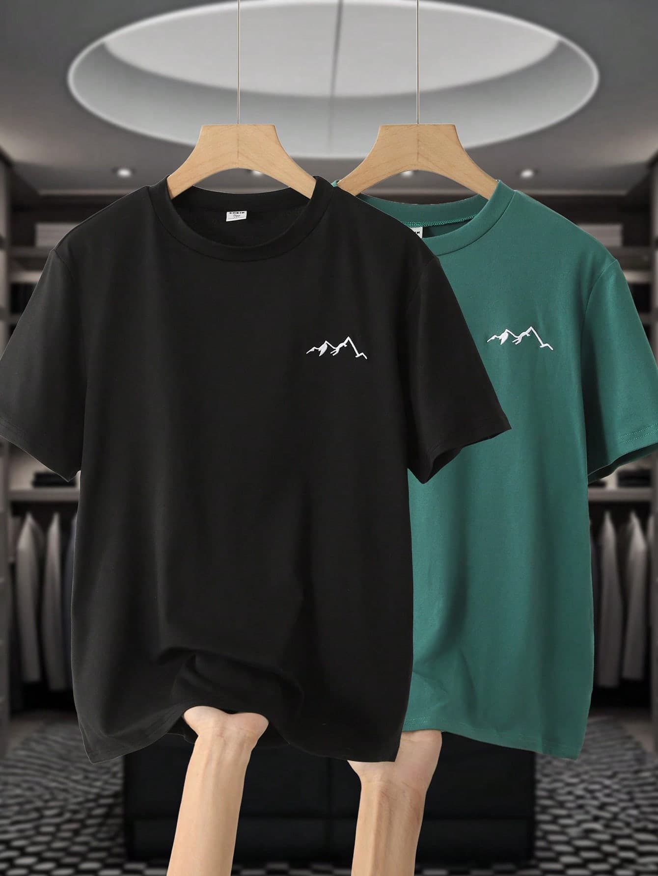 SHEIN 2pcs/Set Teen Boy Fashion Short Sleeve T-Shirts, Suitable For Summer