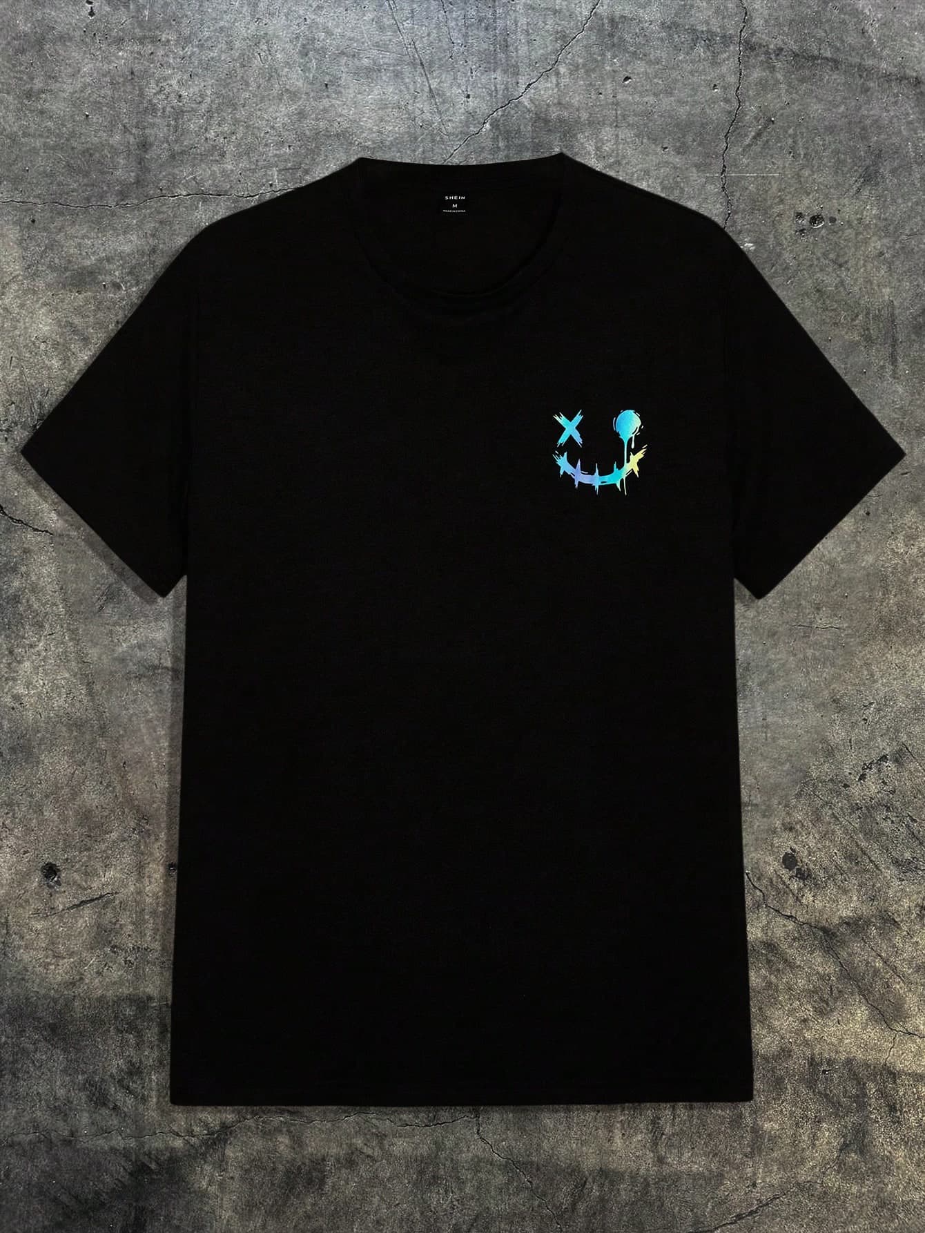 AXEPEAK Men Crew Neck Short Sleeve Graphic Tee, Colorful Summer Polyester Reflective T-Shirt, Streetwear Fashion, Couple Things
