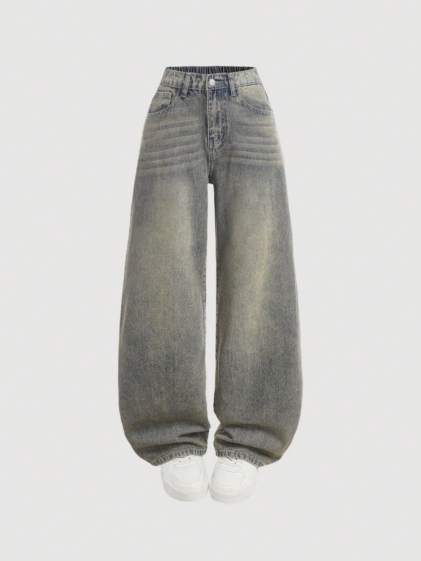 SHEIN Girlism Teen Girl Y2K Loose Fit Casual Baggy Jeans With Pockets And Wide Legs Fall Winter