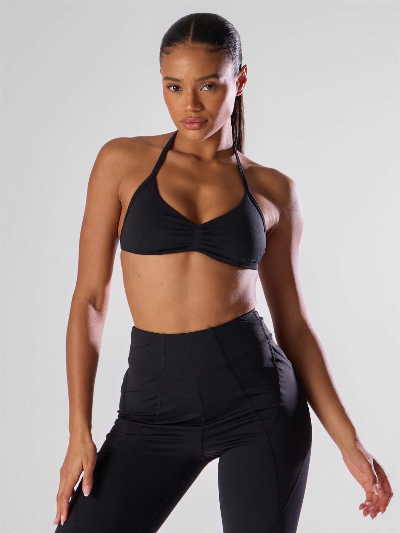Musera Sport Fitted Sports Bra Open Back Top Active Comfy Workout Gym Running Run Club, Padel, Tennis, Pickleball Gym Fitness Yoga Pilates Daily Casual