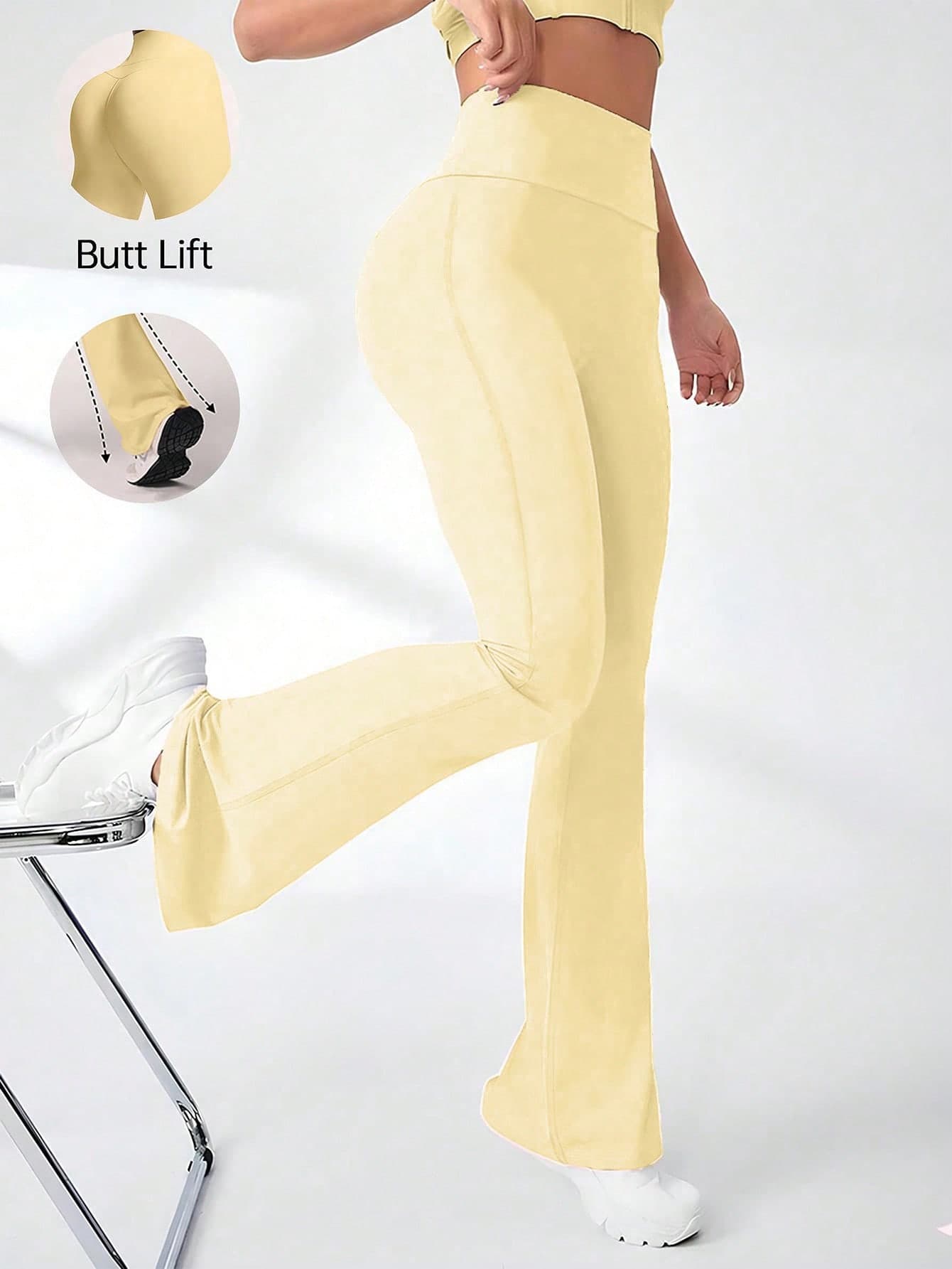 SHEIN Sovereign Charm High Waist Tummy Control Butt-Lifting Skinny Yoga Leggings, Casual Basic Fitness Shaping Tights