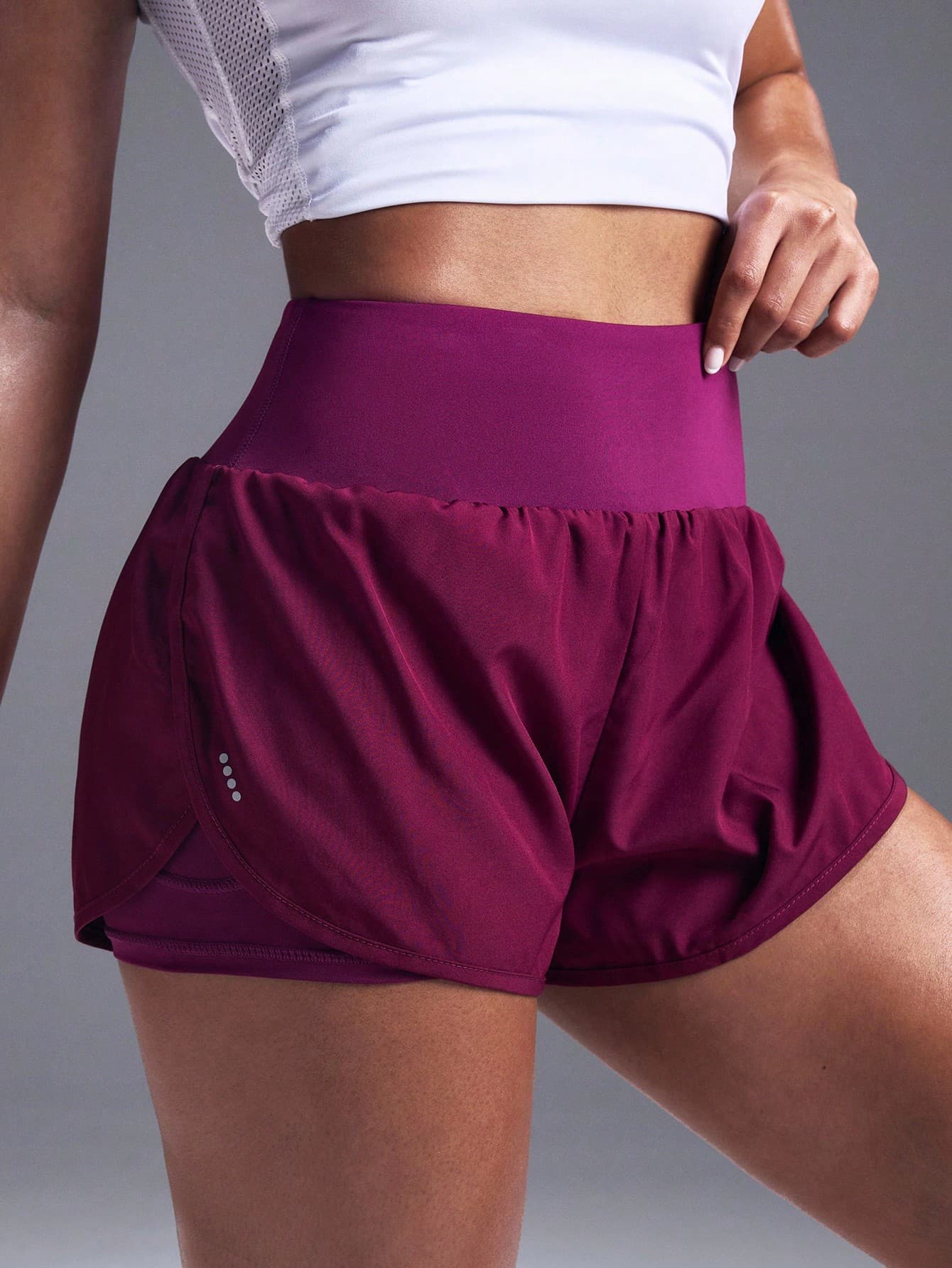 Powerista Wideband Waist Dolphin Hem Sports Shorts Sweater Shorts