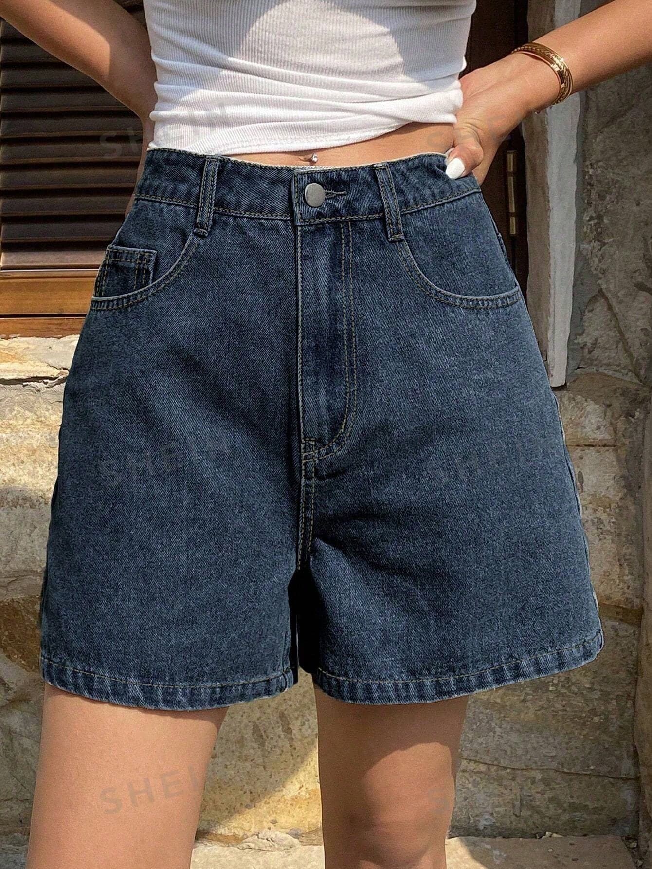 DAZY Summer New Loose Casual Distressed Women Denim Shorts Jorts