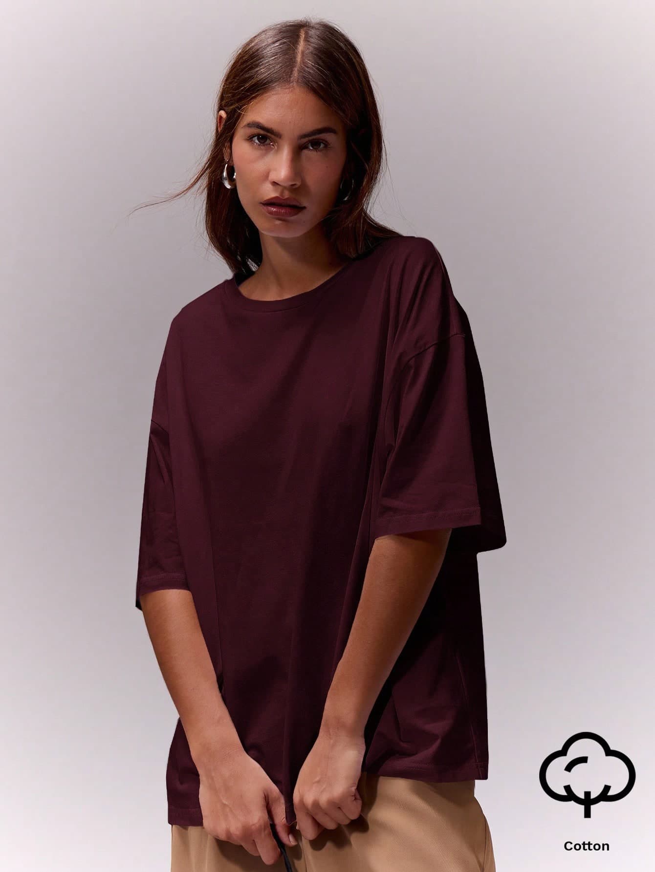 MUSERA Soft Oversized Crew Neck T-Shirt Oversized Tee Airport Holiday Festival ,Elegant Spring Summer Casual