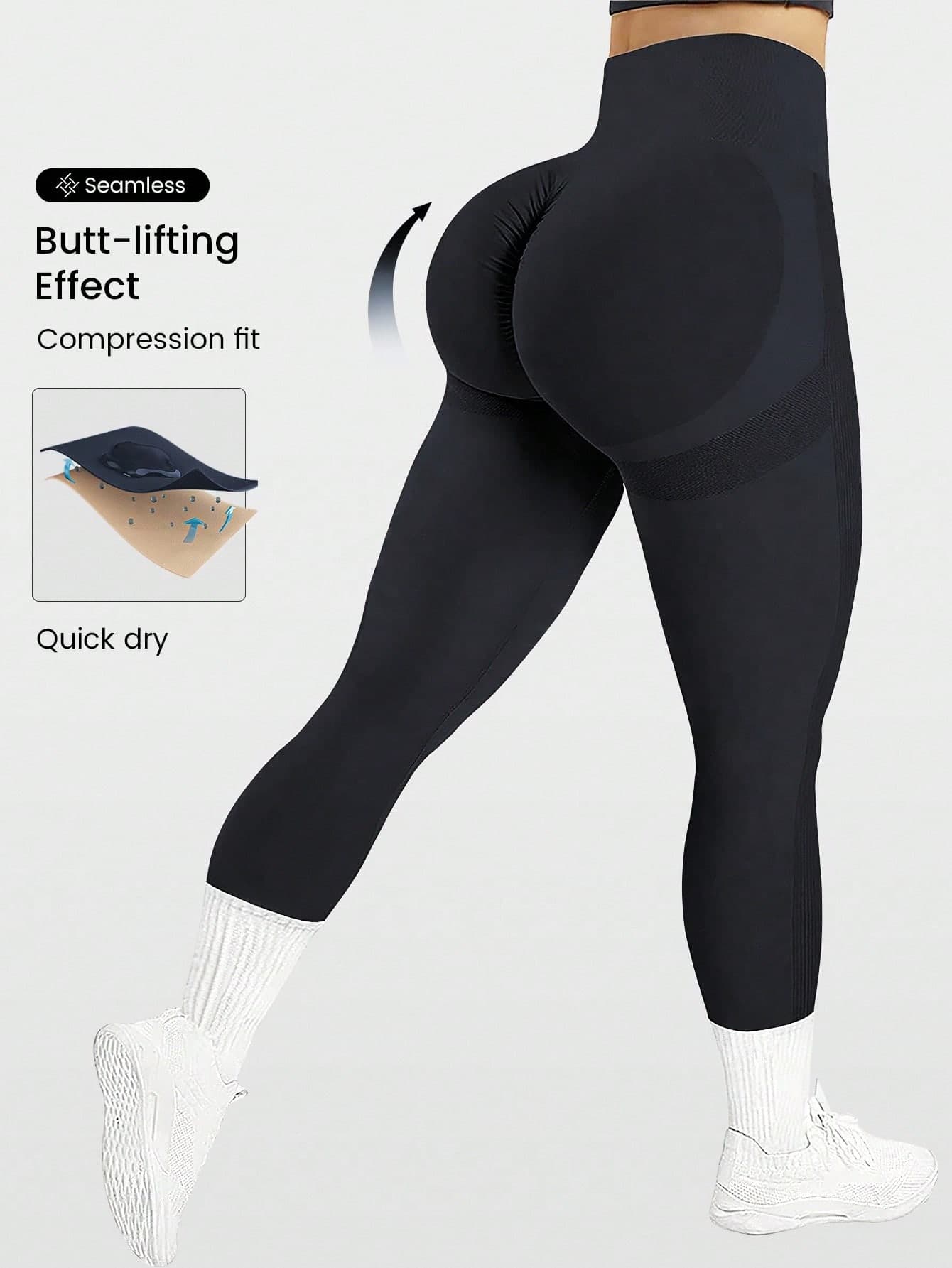 Slayform Skinny Compression Sports Pants For Plus Size Women With Seamless Design And Quick-Dry Fabric Yoga Pants