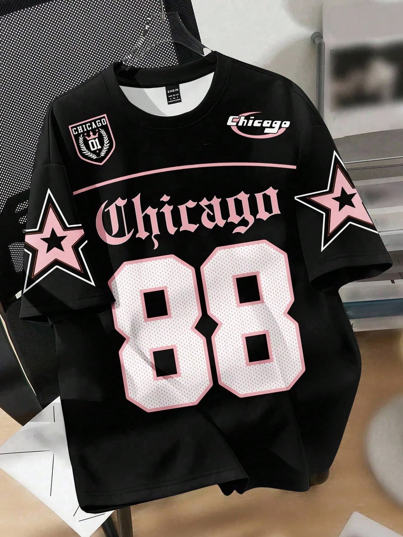 SHEIN Oversized 88 Graphic Tee For Teen Girls,Fashion Basketball Jersey Style,Casual Loose Fit Tees,Suitable Summer,Back To School Jerseys Boy Girl