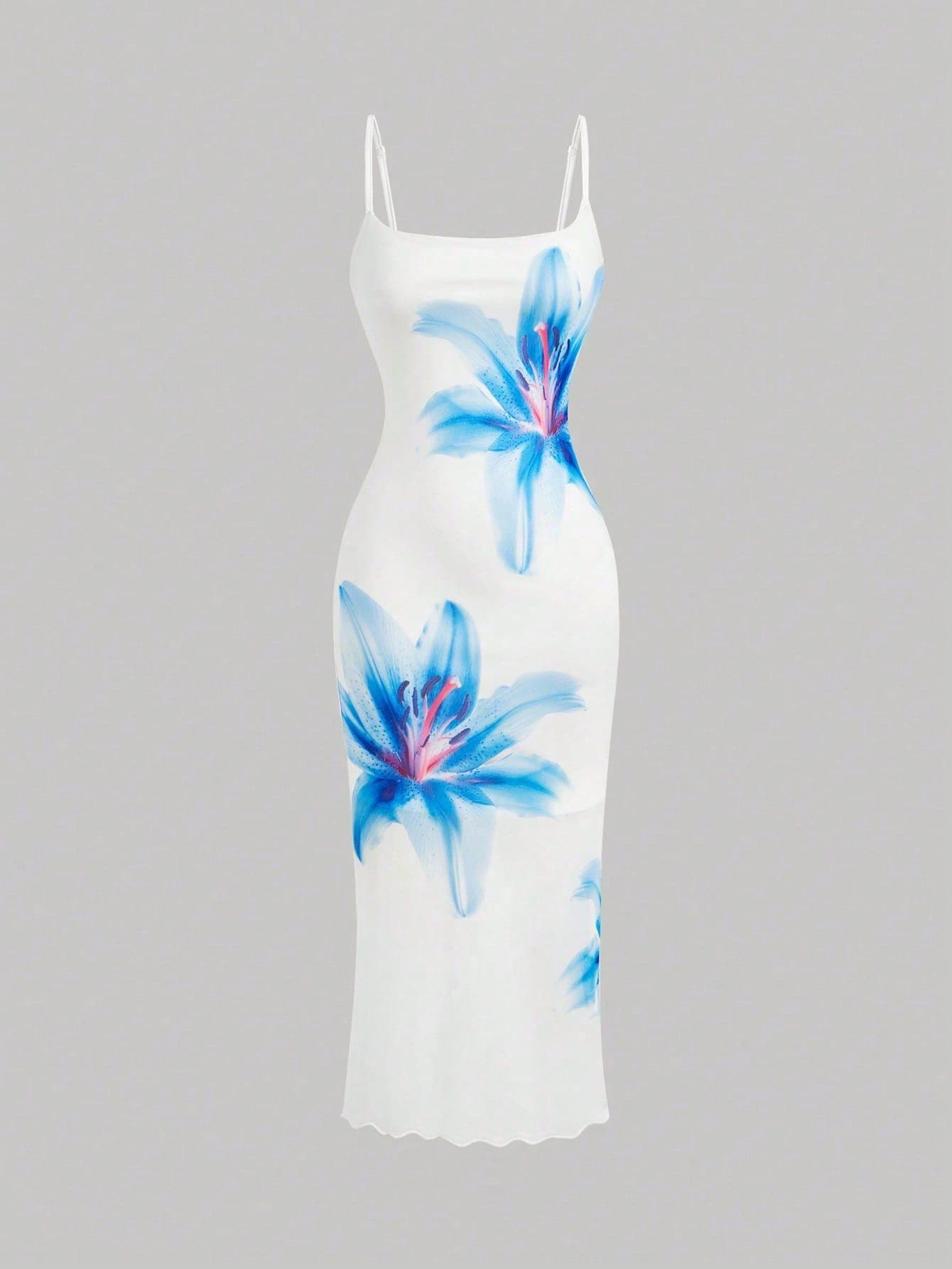 SHEIN MOD Women Elegant Floral Print Spaghetti Strap Dress