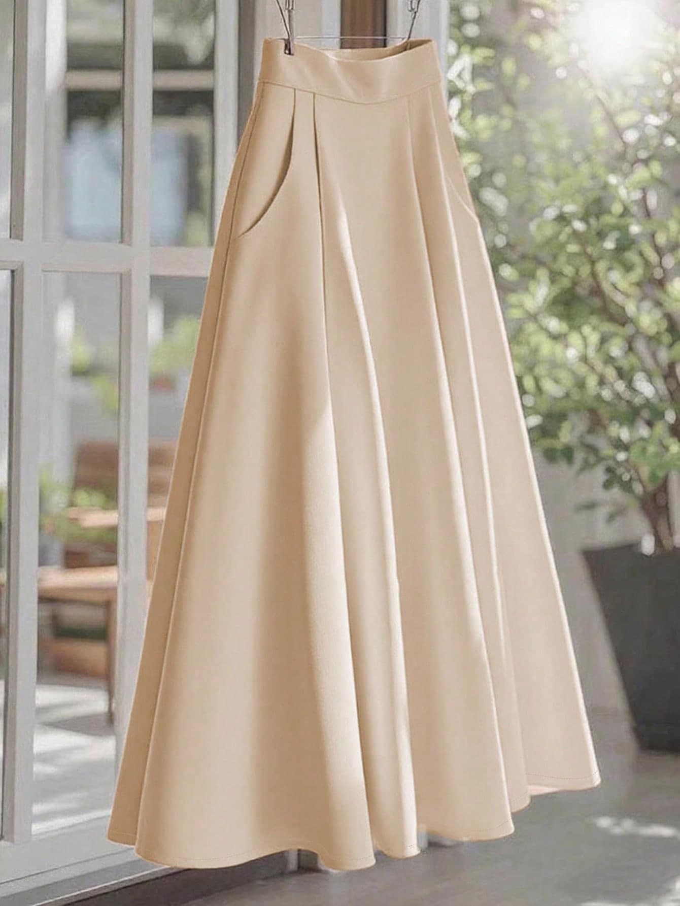 Franclia New High Waist Solid Color Slimming Elegant Yellow Women's Skirt Fall Cloth For Women