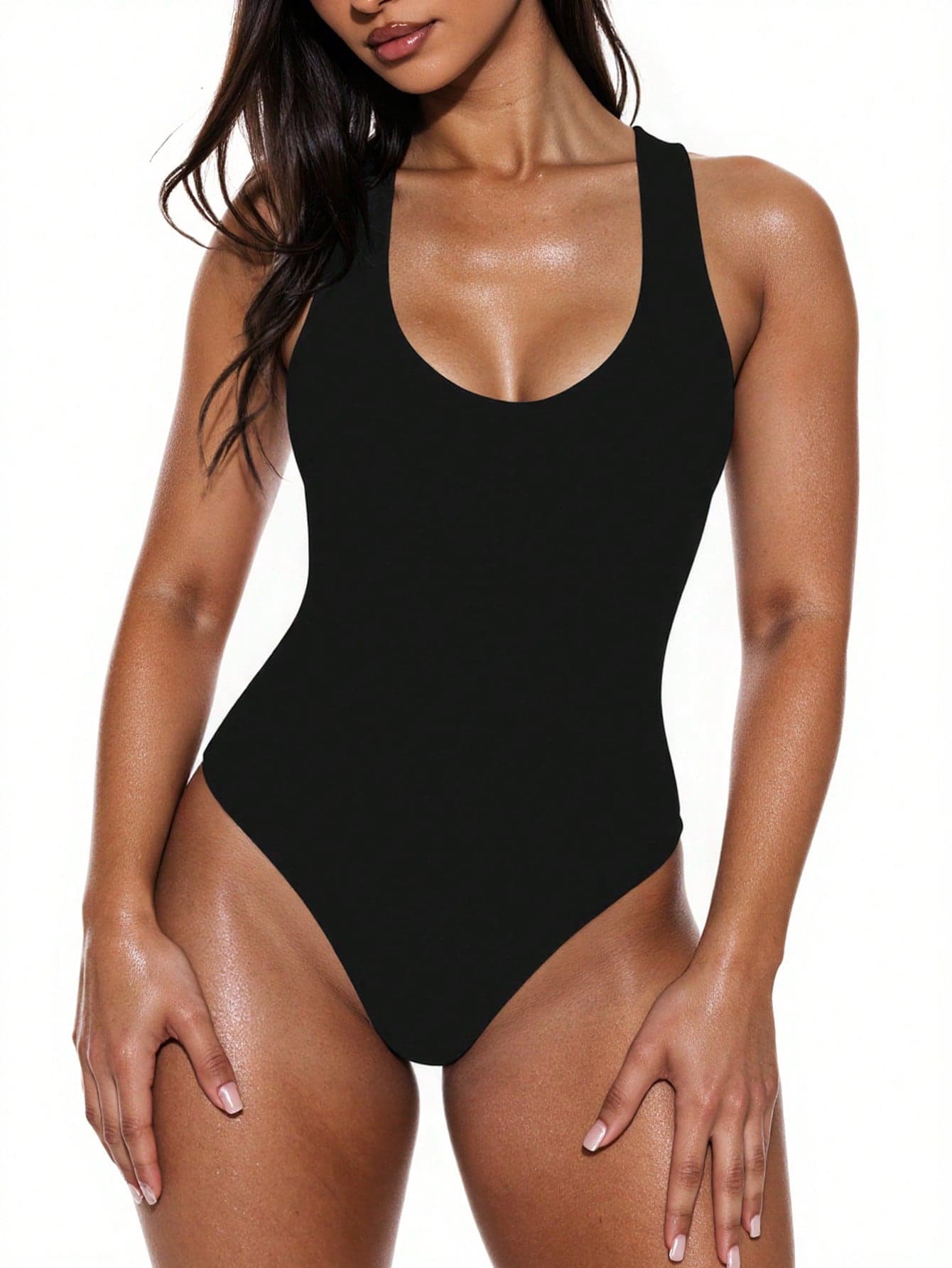 Oceva Summer Beach Plain High Cut One Piece Swimsuit
