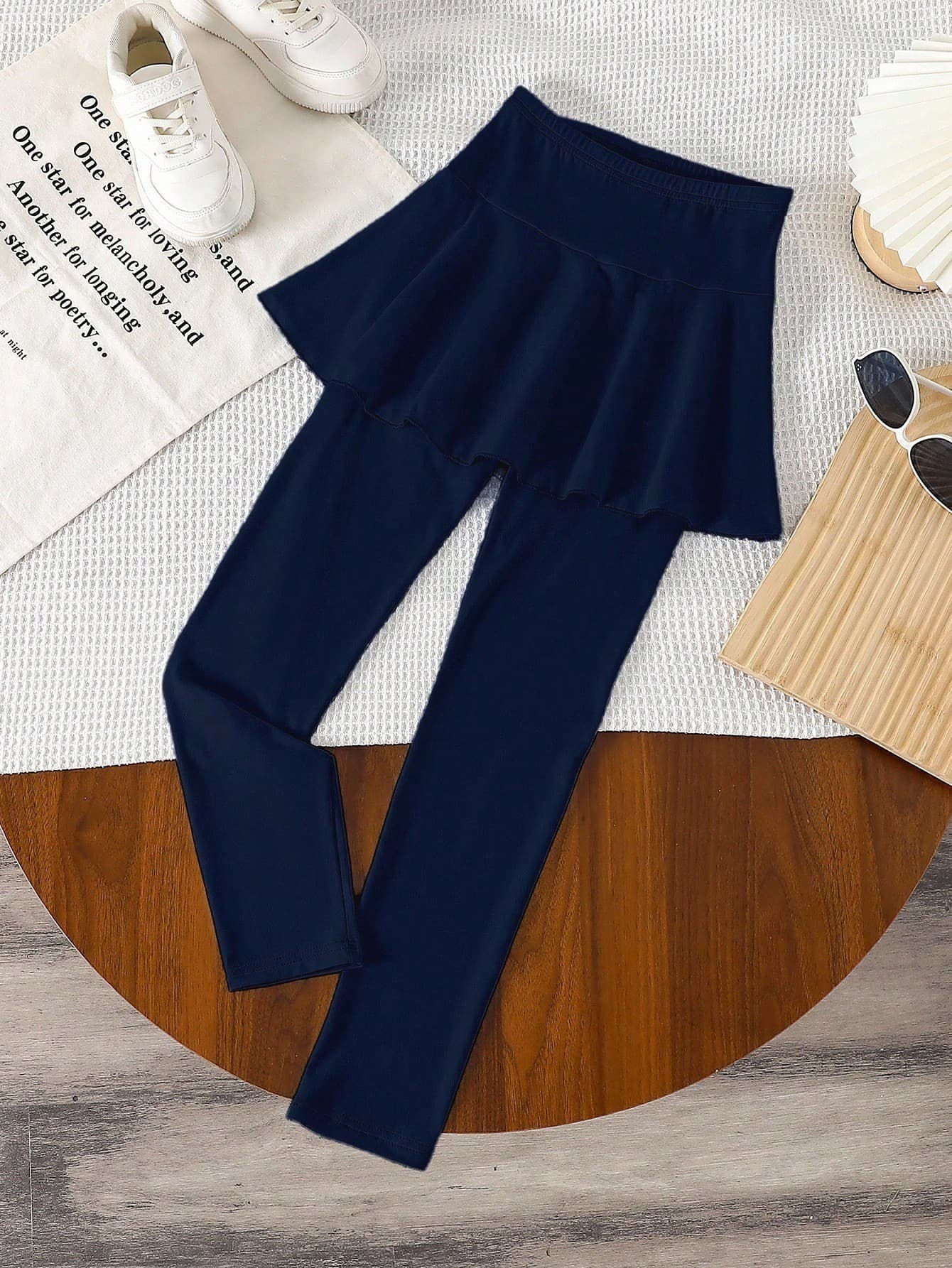 SHEIN Tween Girl Fashionable Casual Versatile Elegant 2 In 1 Skorts, Suitable For Spring, Autumn, Winter Wear, Suitable For School, Vacation, Outings