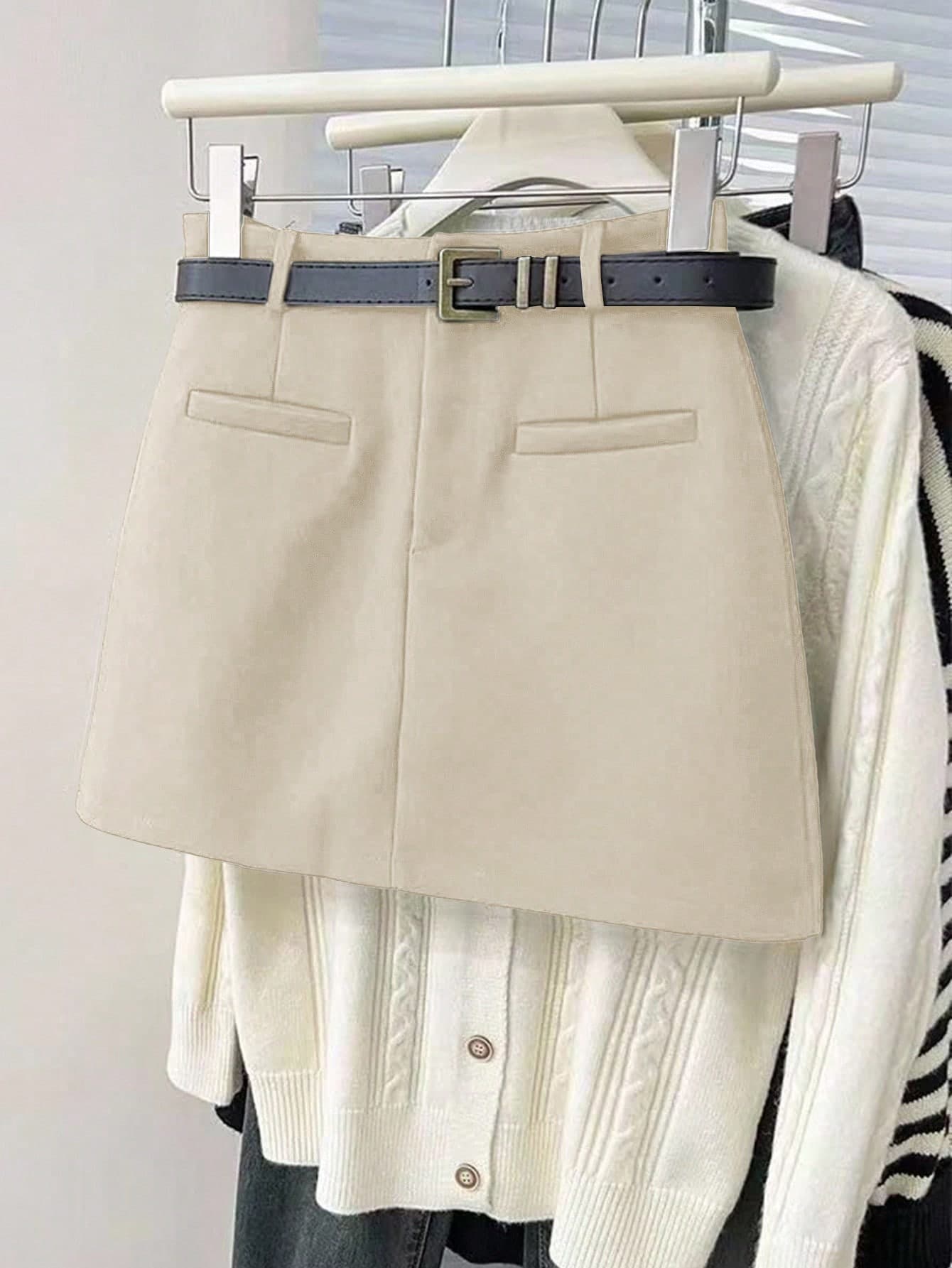 Franclia Minimalist Commuter Spring/Summer New Versatile Fashion A-Line Waist Slimming Niche Design Black Bodycon Skirt For Women