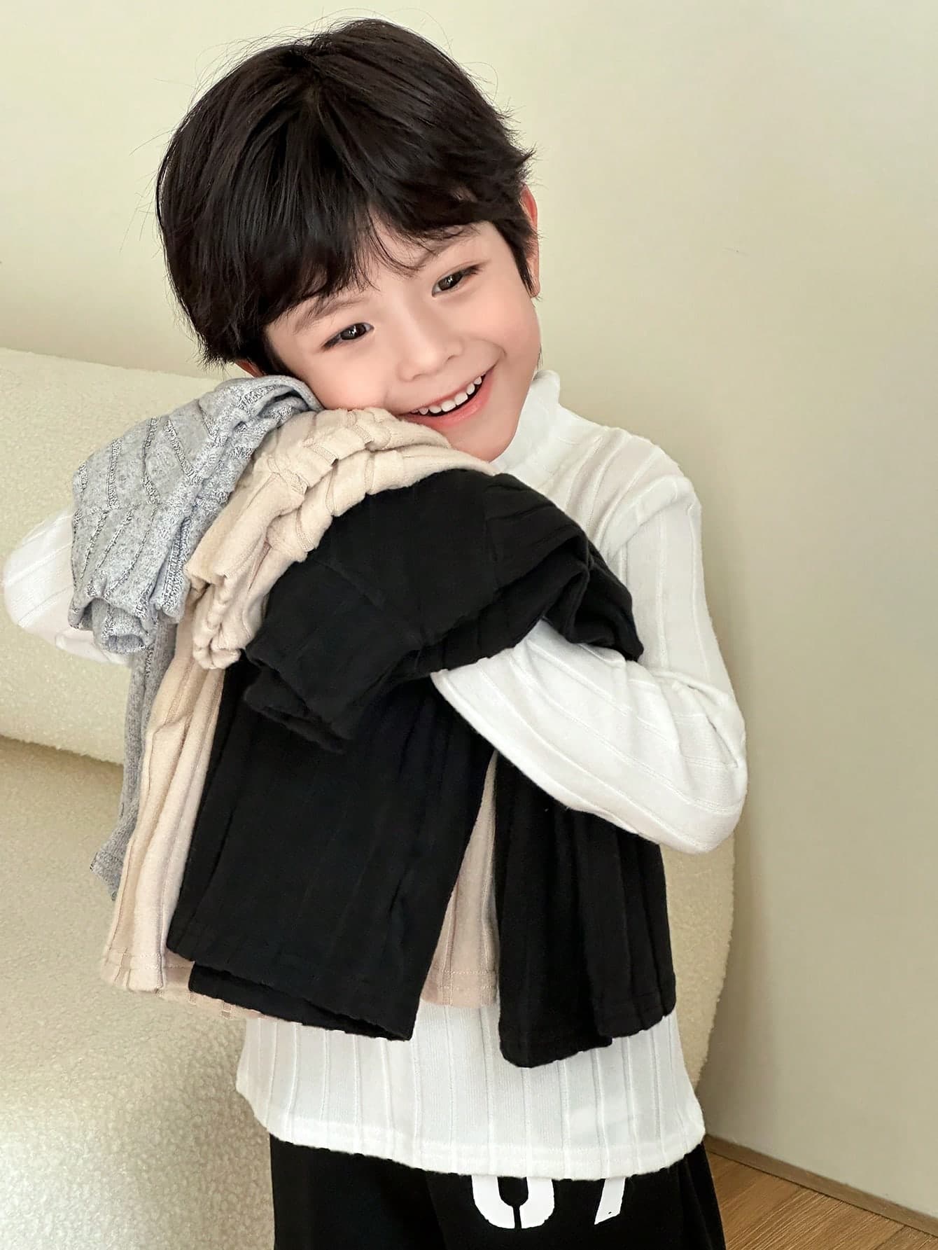 SHEIN 3pcs/Set Young Boys' Casual Graphic Tees,Crew Neck Long Sleeve Knit T-Shirts With Astronaut & Planet,Back-To-School White Autumn School Versatile Tops