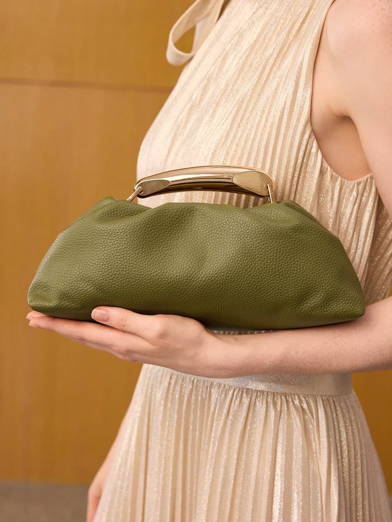 MOTF PREMIUM PU LEATHER BEADED TOP HANDLE BAG
