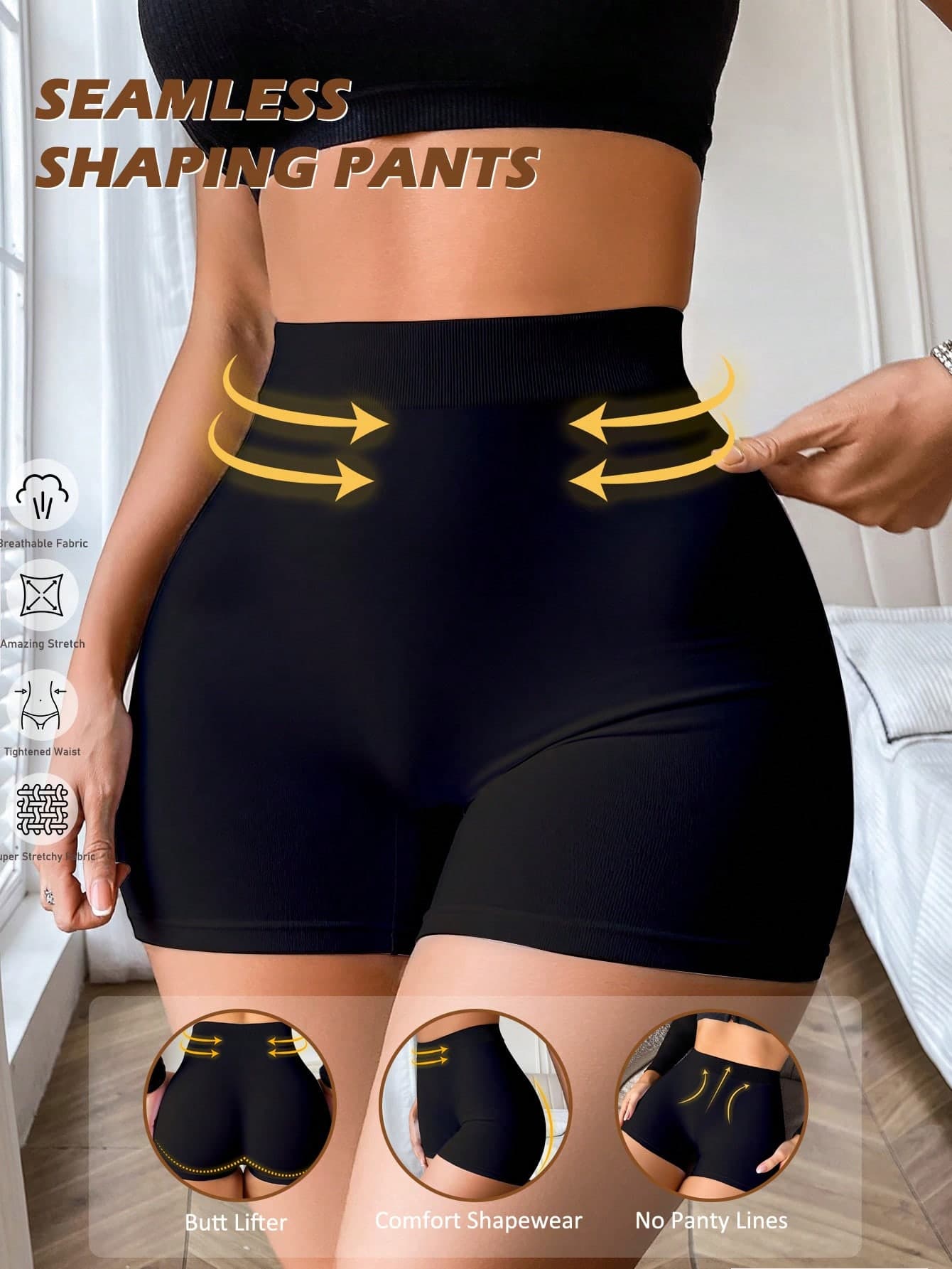 SHEIN 1pc Women's Seamless High Waist Butt Lifting Panties, Shapewear Bottom