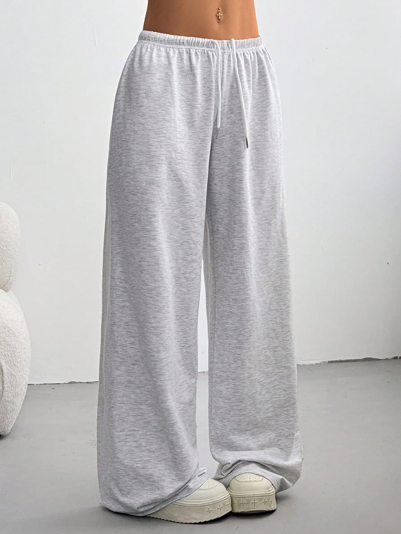 CovetEZ Women's Summer Simple Front Tie Loose Sweatpants, Casual Daily Wear , Graduation, Teacher For Women, Back To School