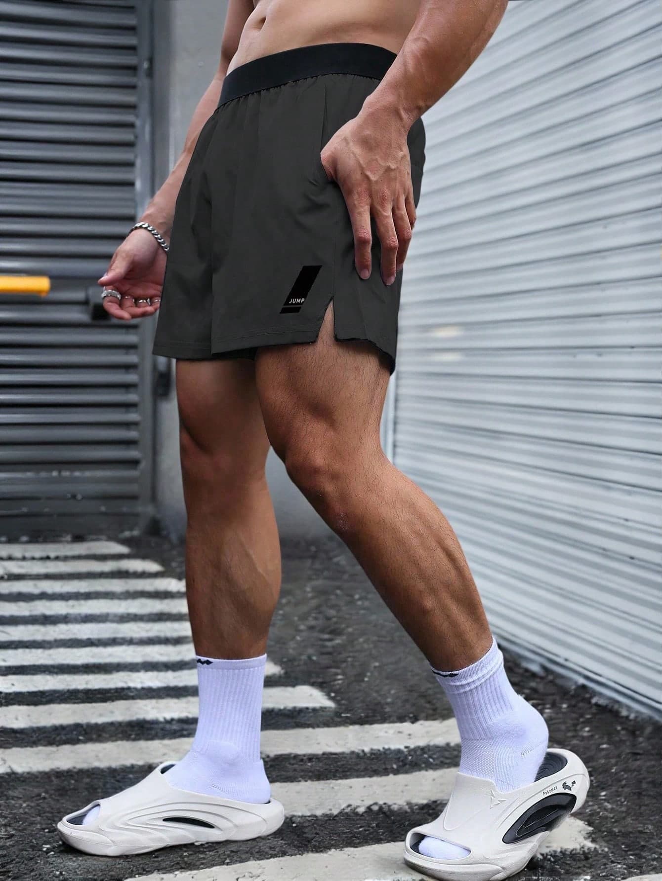 Gym Rark Men's Casual Gym Sports Shorts, Simple & Fashion, Suitable For Daily Wear Grey Shorts, Training Shorts , Lightweight