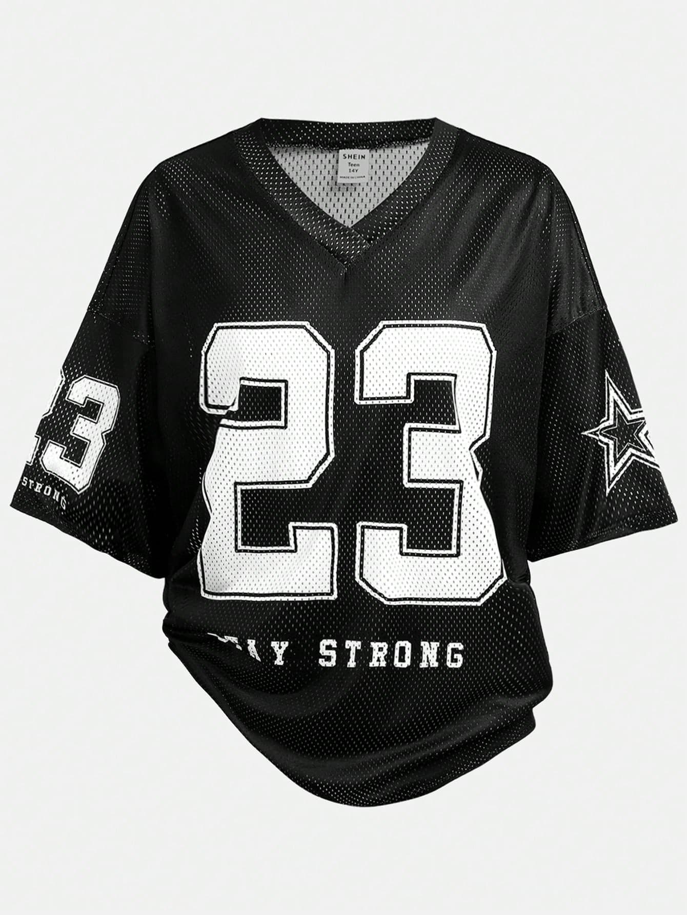 SHEIN Girlism Teen Girls Casual Minimalist Letter & Number Graphic T-Shirt, Suitable For Summer, Sports Games
