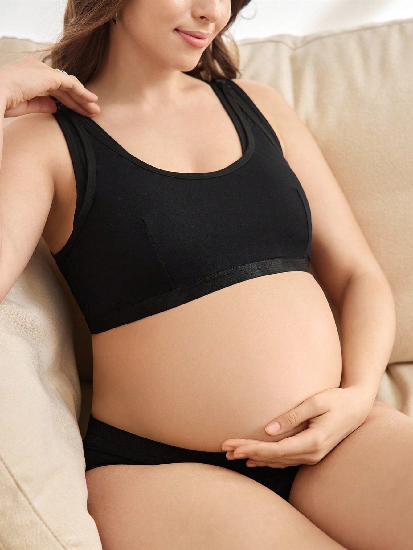 Moonlight&Mama Comfortable, Minimalist, Casual Plus Size Maternity & Nursing Bra EasyComfort