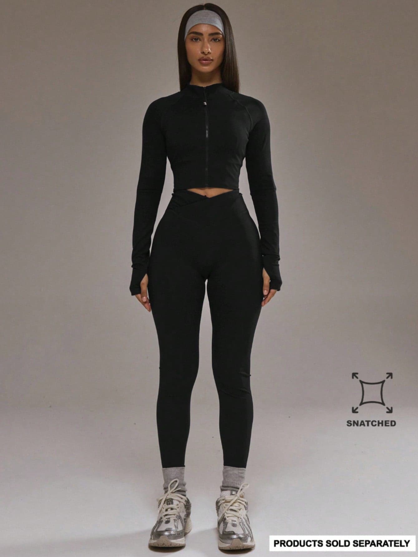 Musera Sport Cross Front Leggings Co-Ord Bottom Only Padel Winter Activewear Sport Gym Workout Alloy