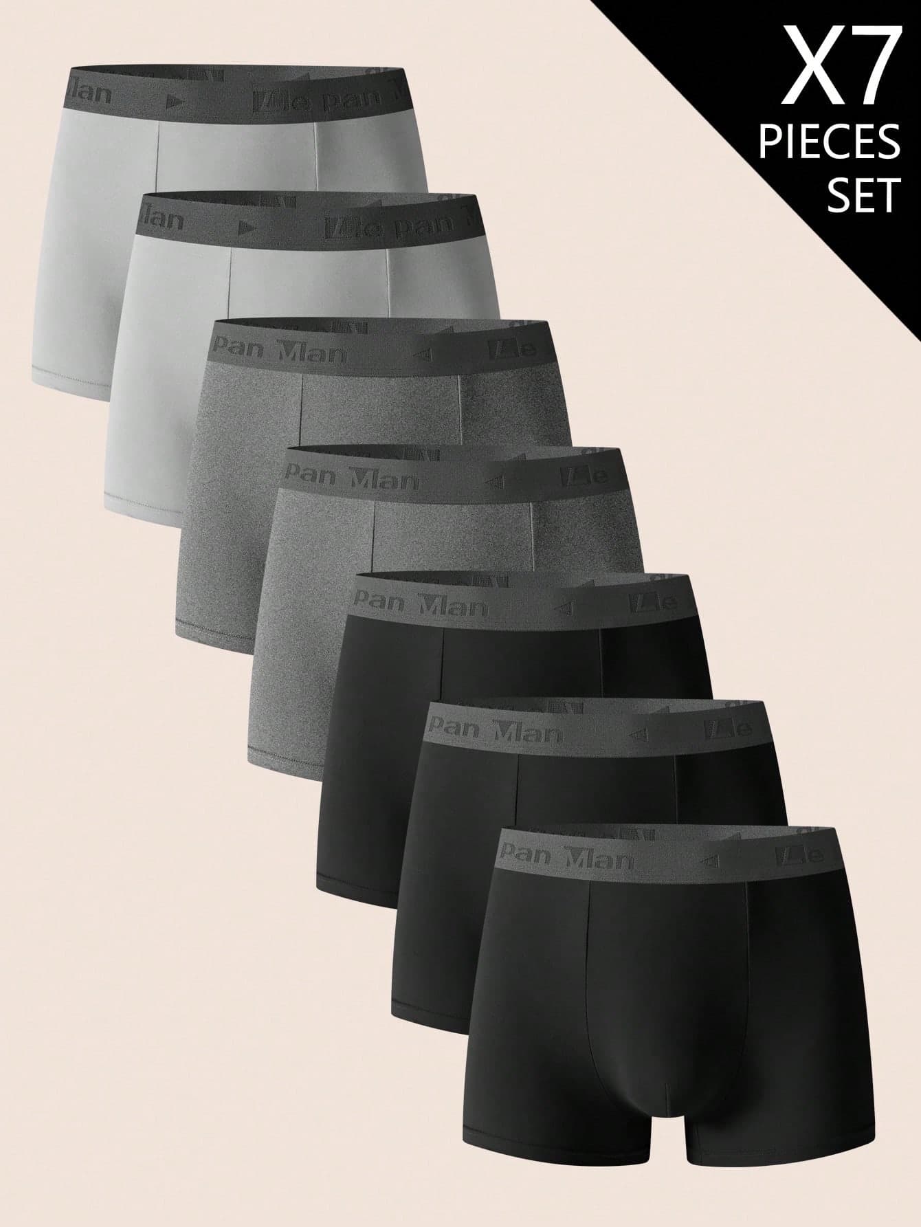 SHEIN 7pcs/Set Men's Simple & Comfortable Boxer Briefs