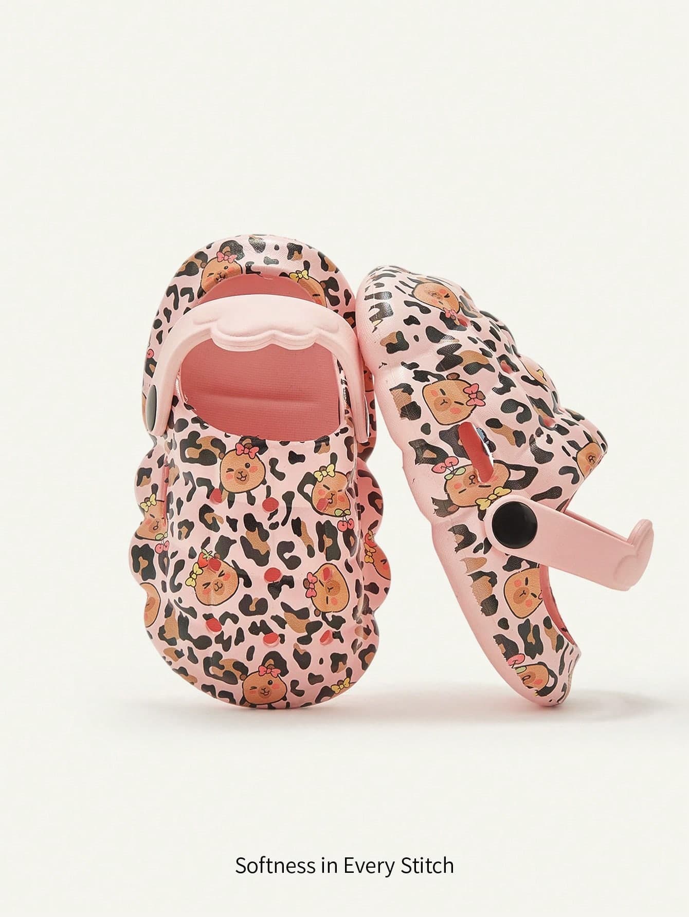 Cozy Pixies Baby Clogs Non-Slip Hollow Breathable Cartoon Cute And Lightweight Home Outdoor Two Wear Comfortable Soft Foot Slippers Sandals Two Wear Shoes
