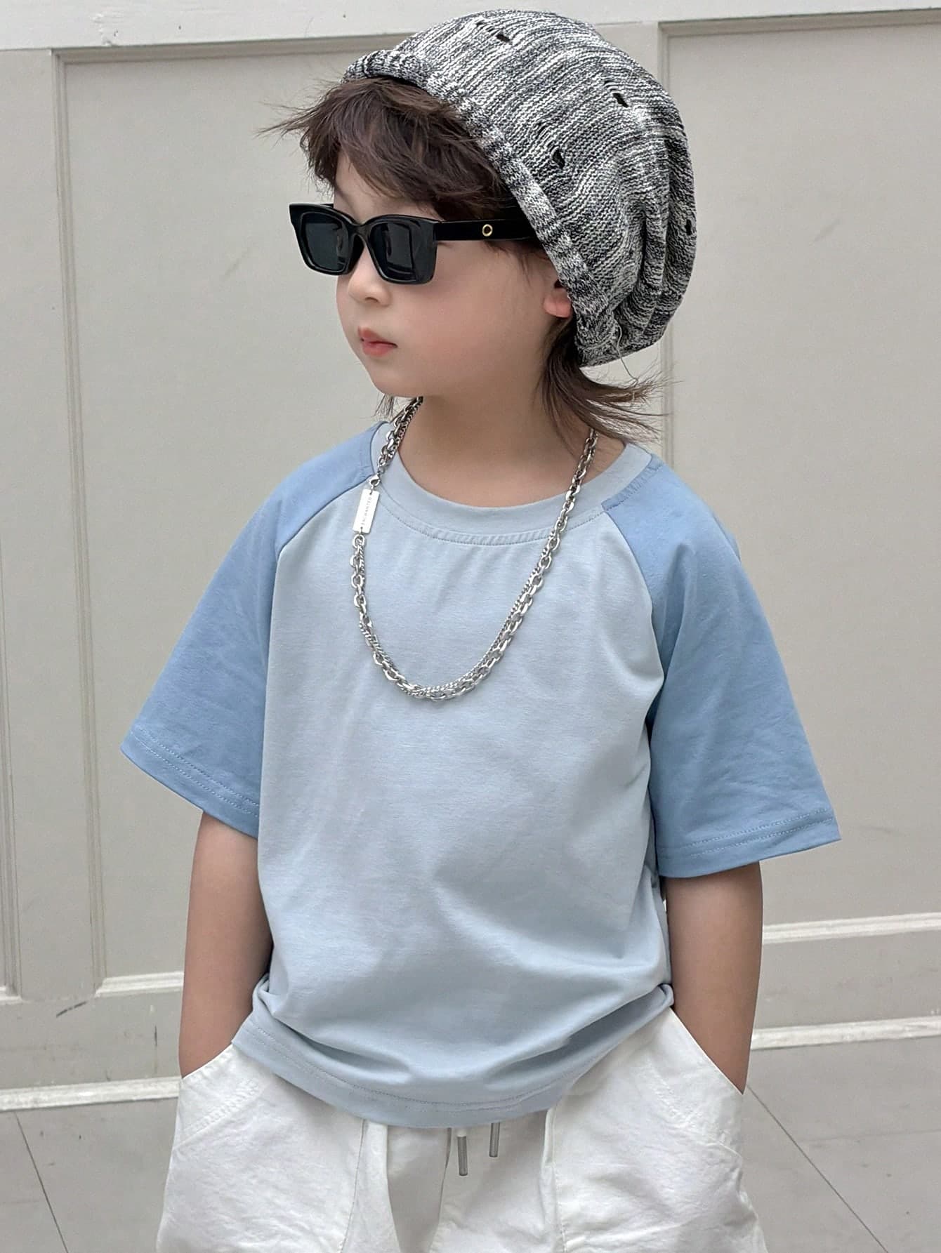 DAZY Young Boys' Casual Short Sleeve Round Neck T-Shirt Spring Summer